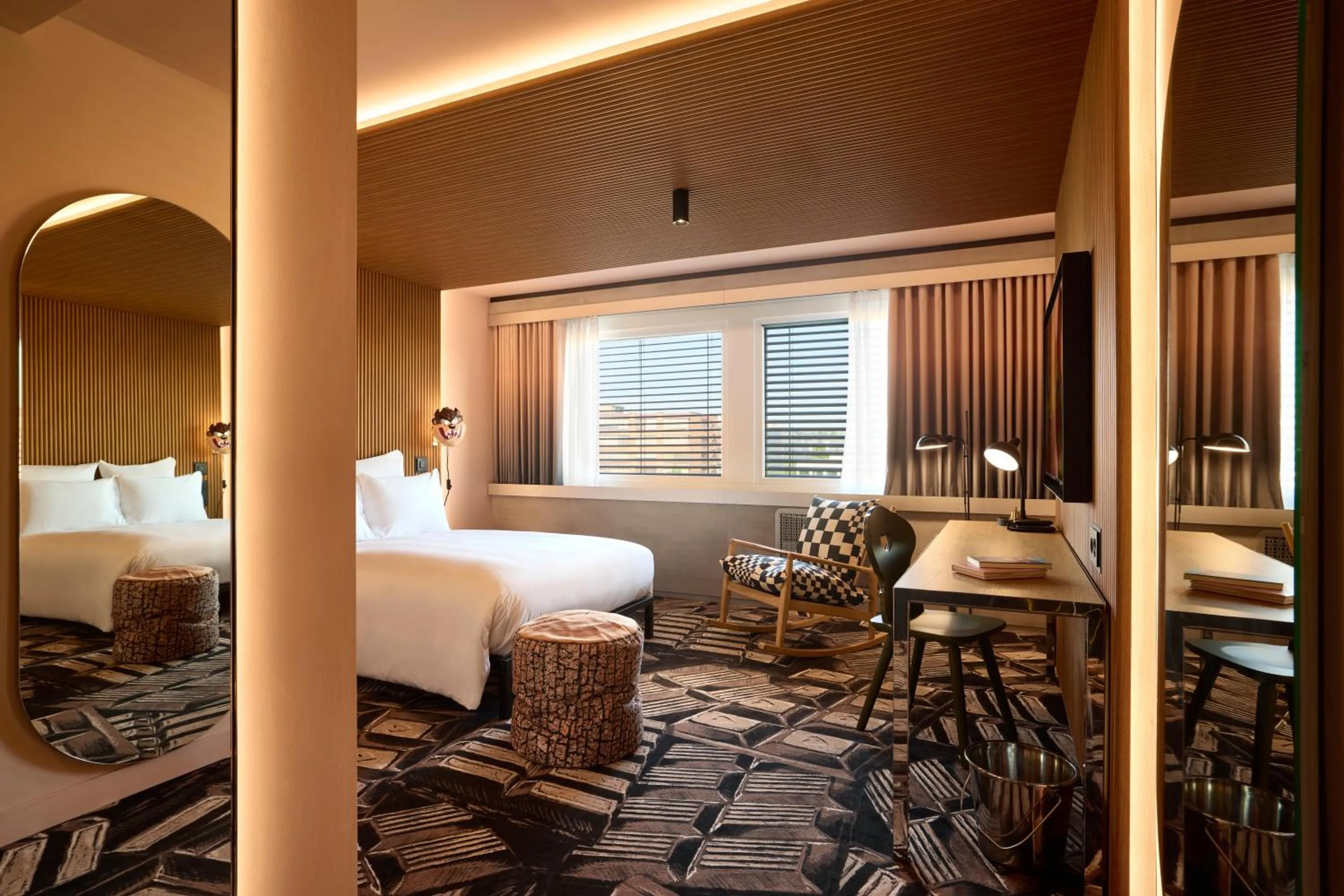 Bed in Mama Shelter Zurich