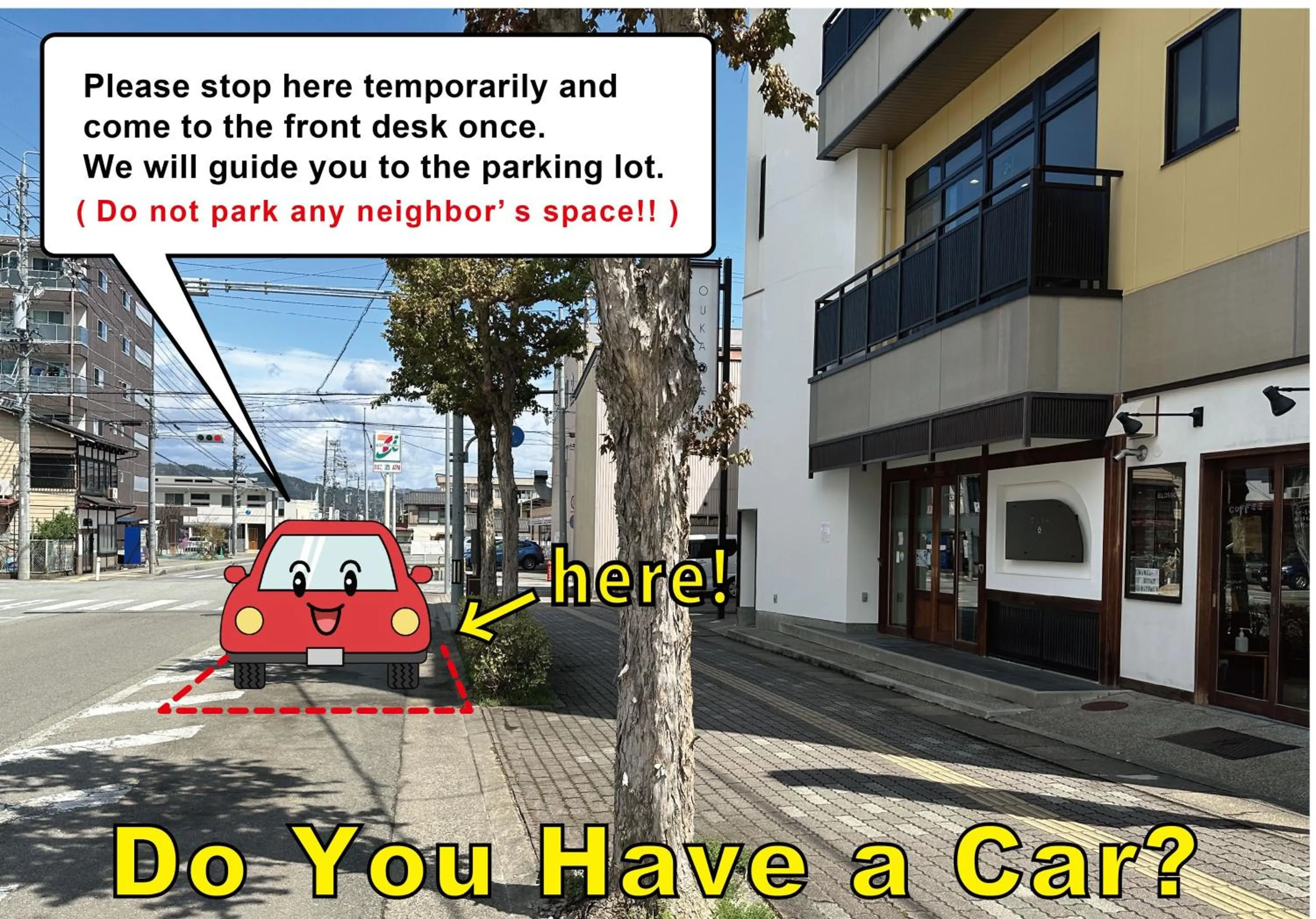 Parking in Guest House Ouka