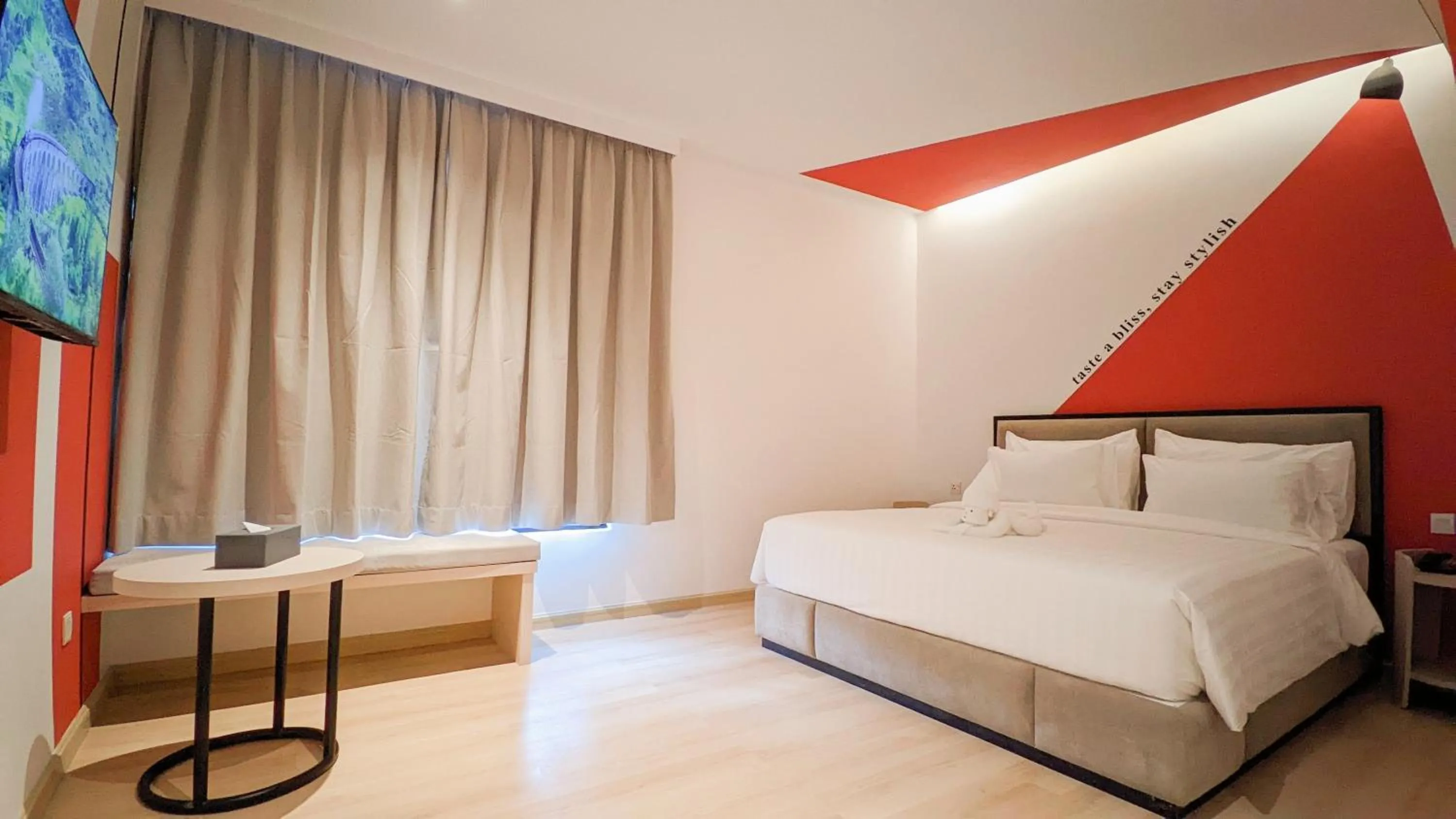 Bedroom, Bed in OS Style Hotel Batam Centre