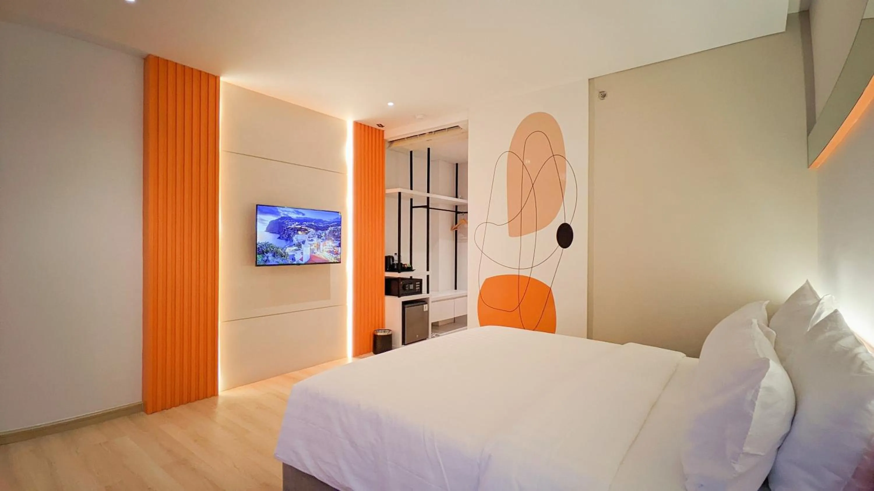 Bed in OS Style Hotel Batam Centre