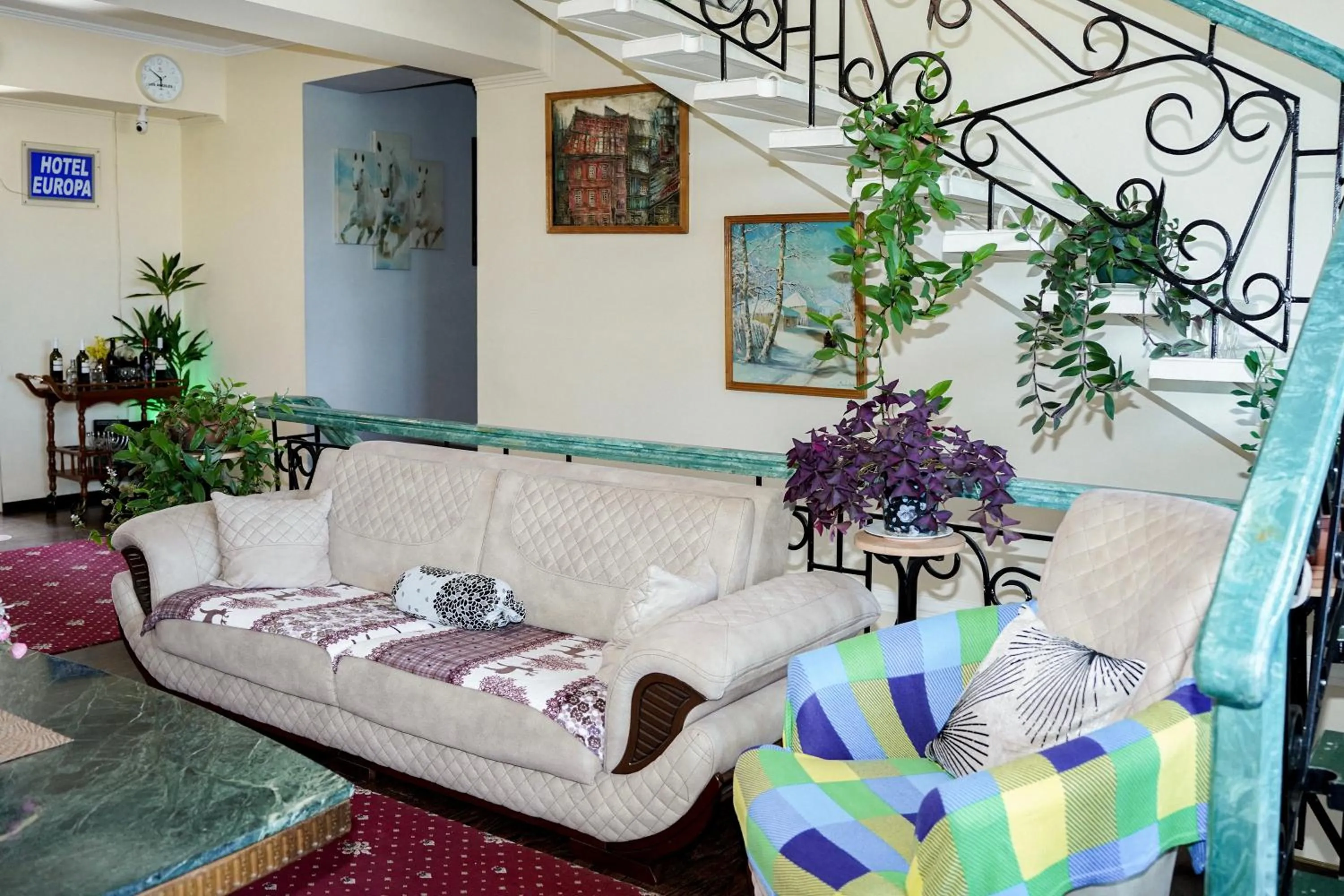 Living room in Europa Hotel-Kutaisi