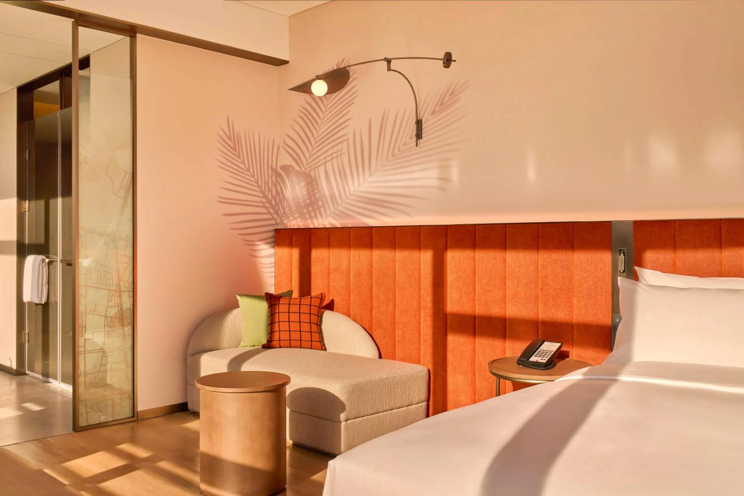 Decorative detail, Bed in Hilton Garden Inn Zhongshan South