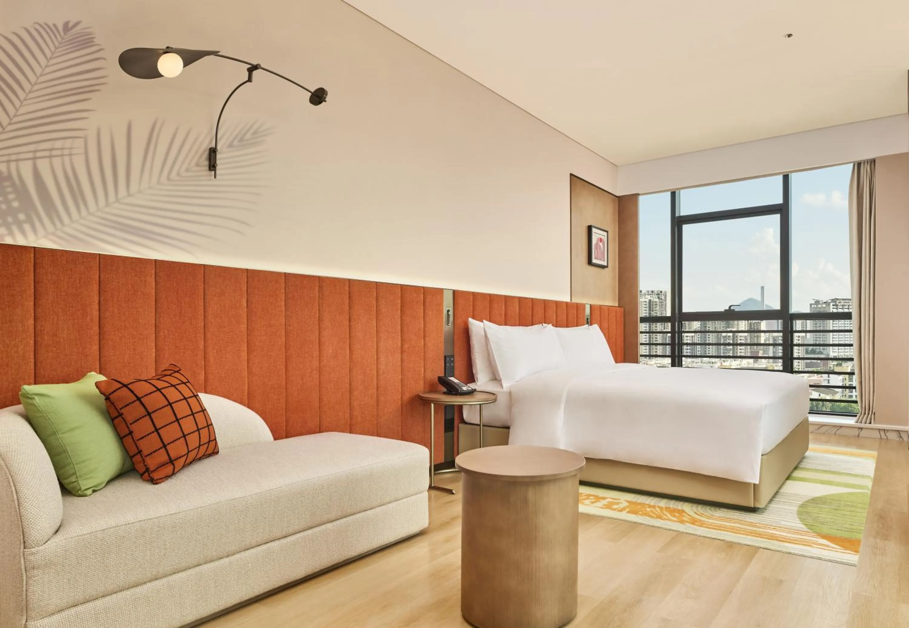 Decorative detail, Bed in Hilton Garden Inn Zhongshan South