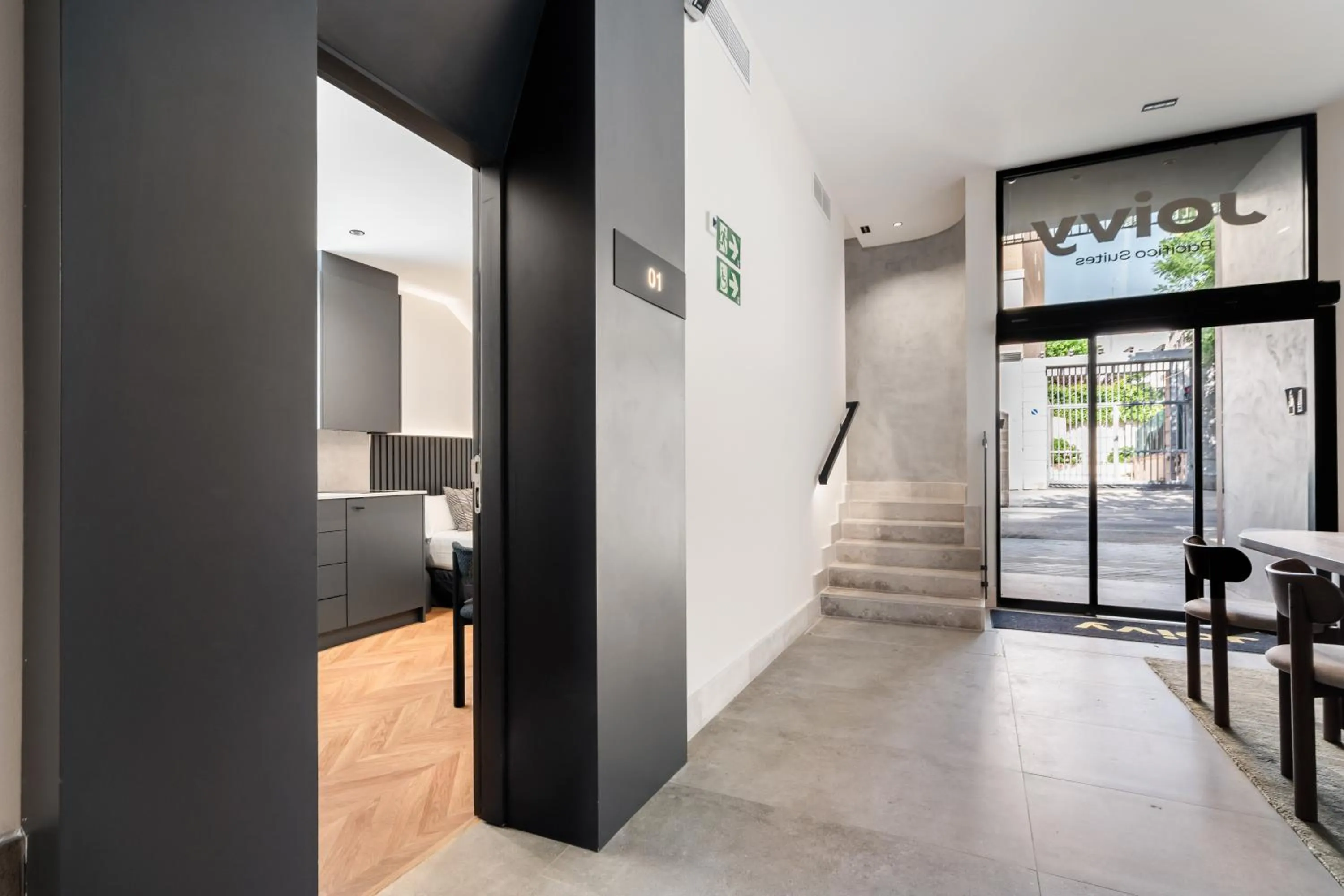 Facade/entrance in Pacifico Suites near Retiro