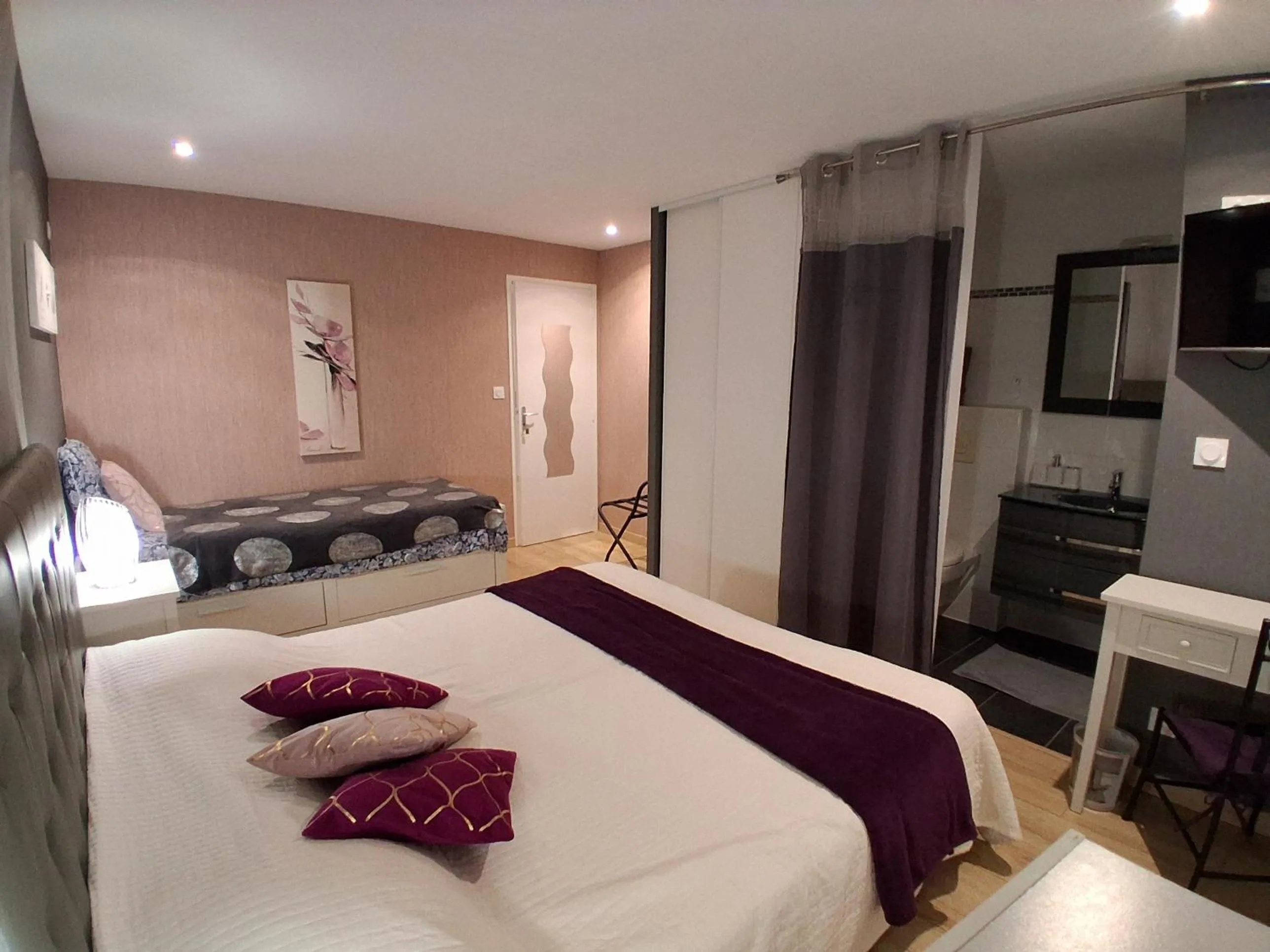 Bed in Chambre d'hôtes Les Bruyères