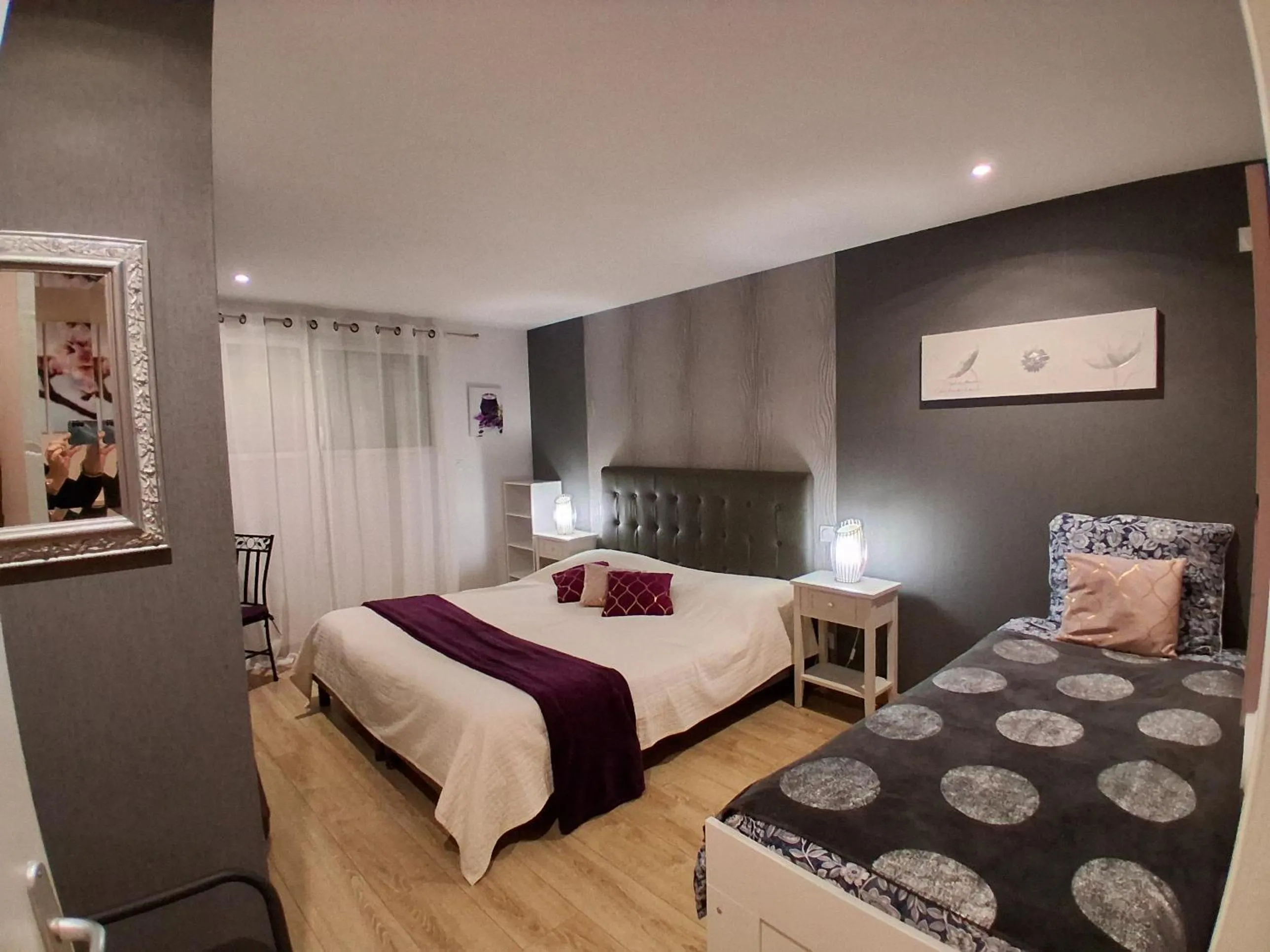 Bed in Chambre d'hôtes Les Bruyères