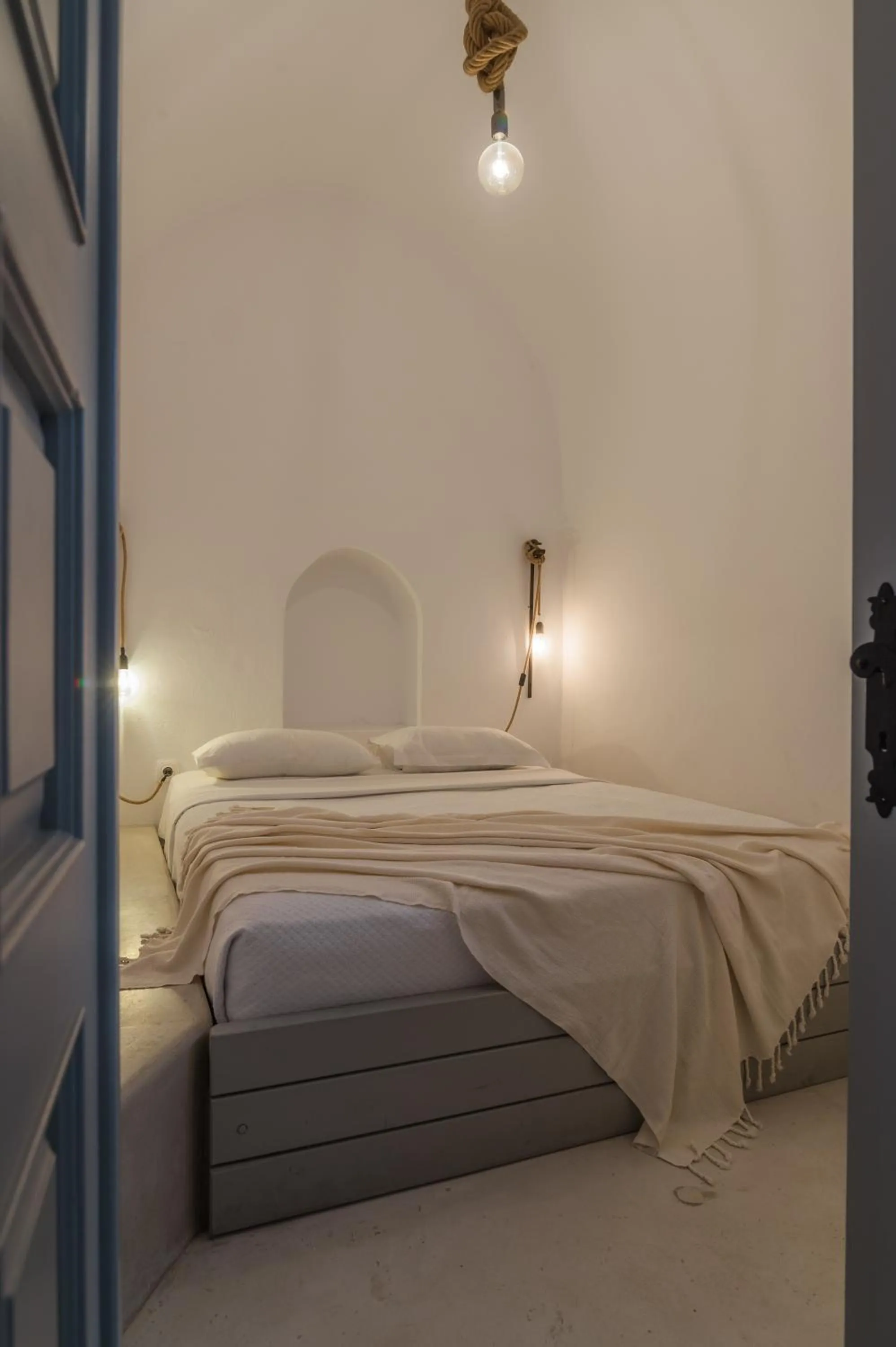 Bed in Kampanario Luxury Two-Bedroom Villa with Private Jacuzzi