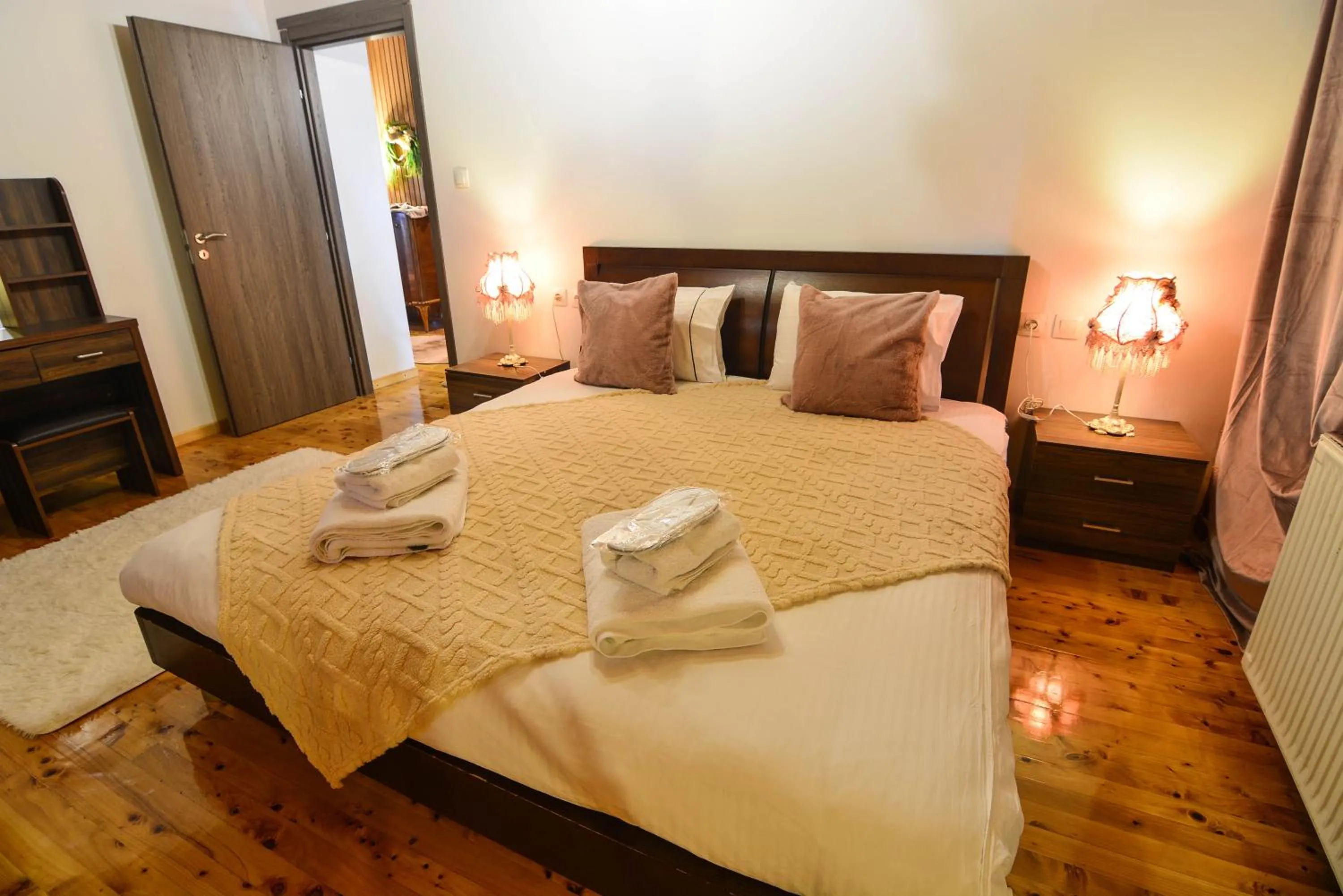 Bed in Archontiko Fiamegou Hotel&Spa