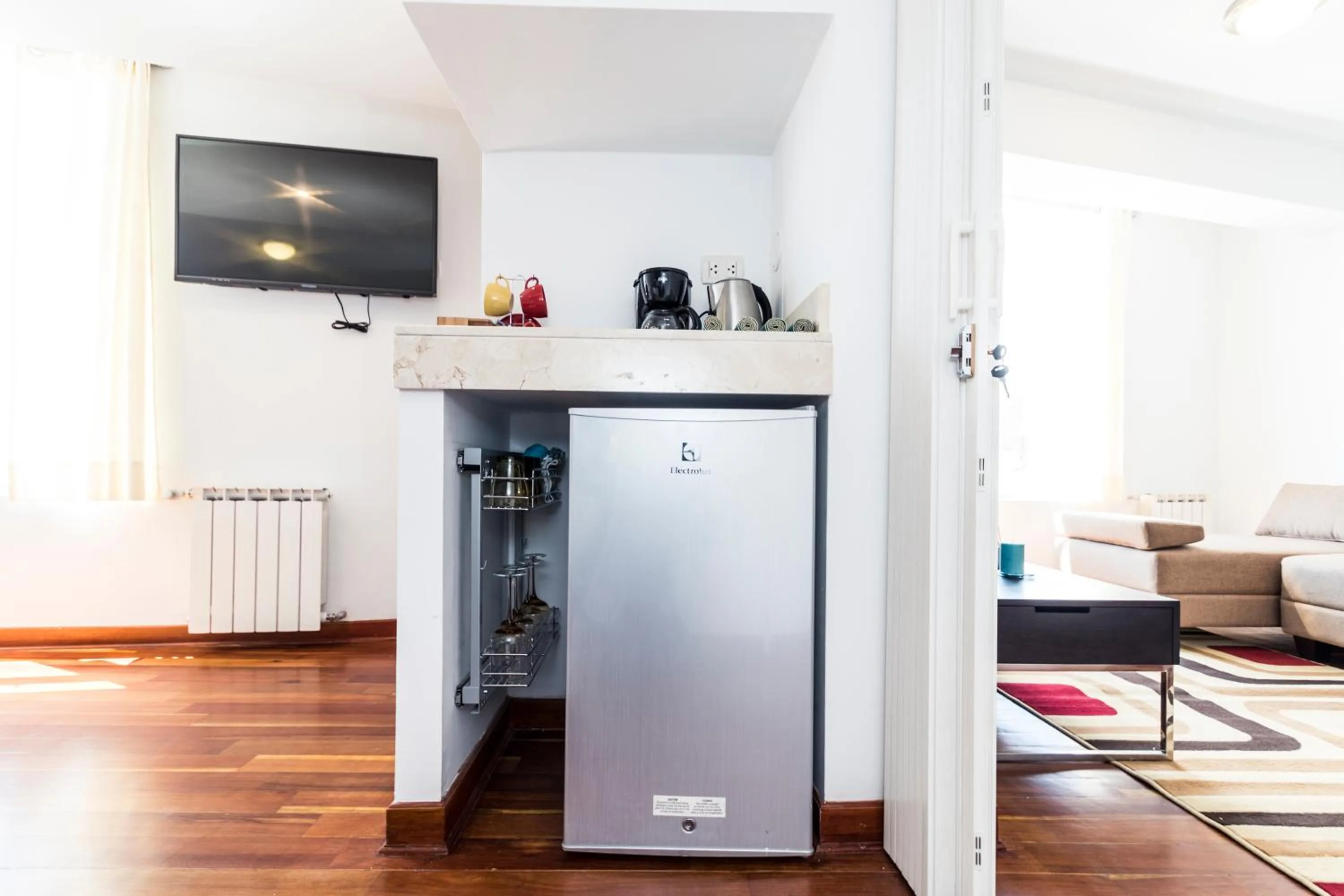 Kitchen or kitchenette in Wayqey Hotel