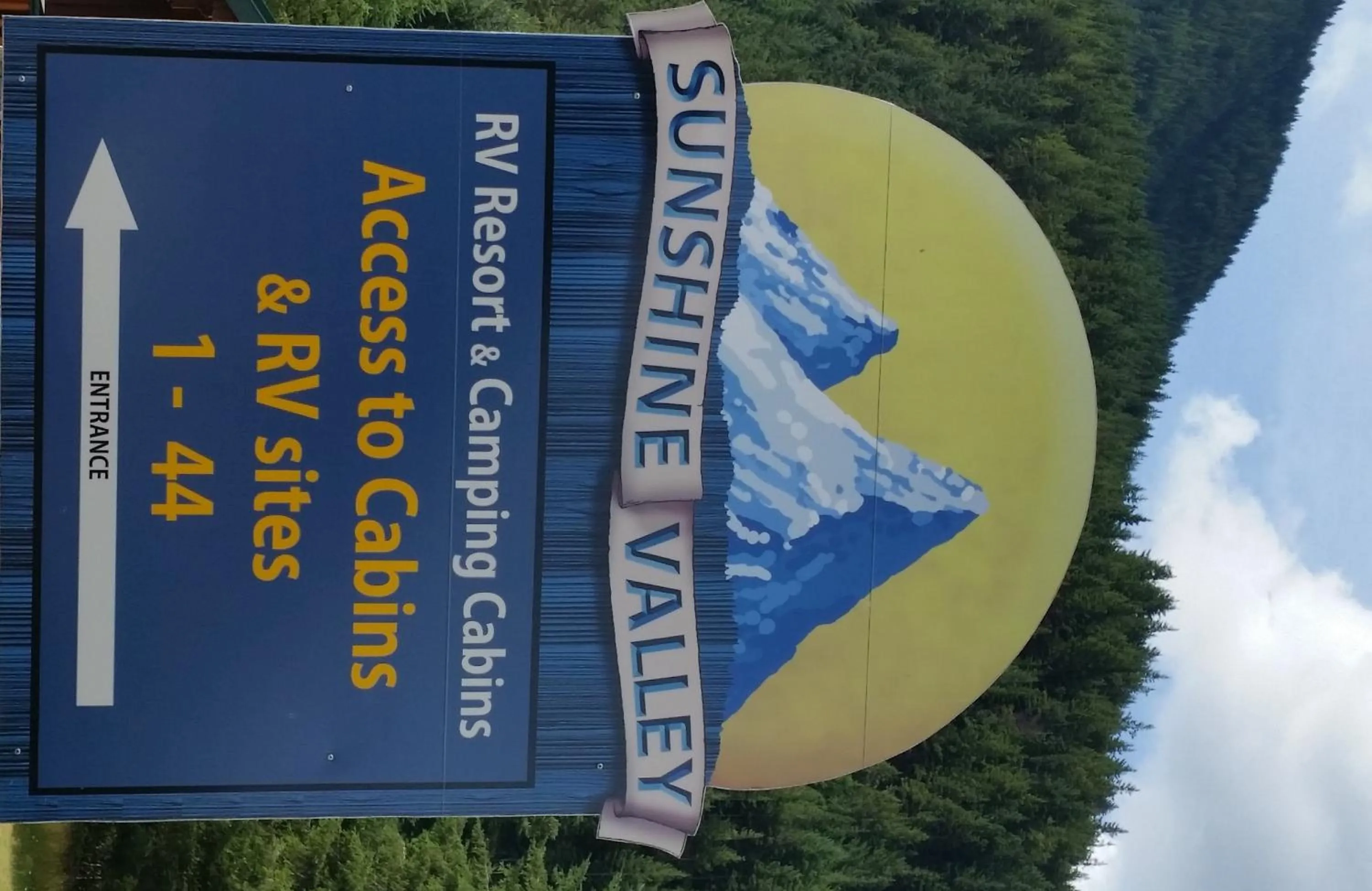 Property logo or sign in Sunshine Valley RV Resort and Cabins