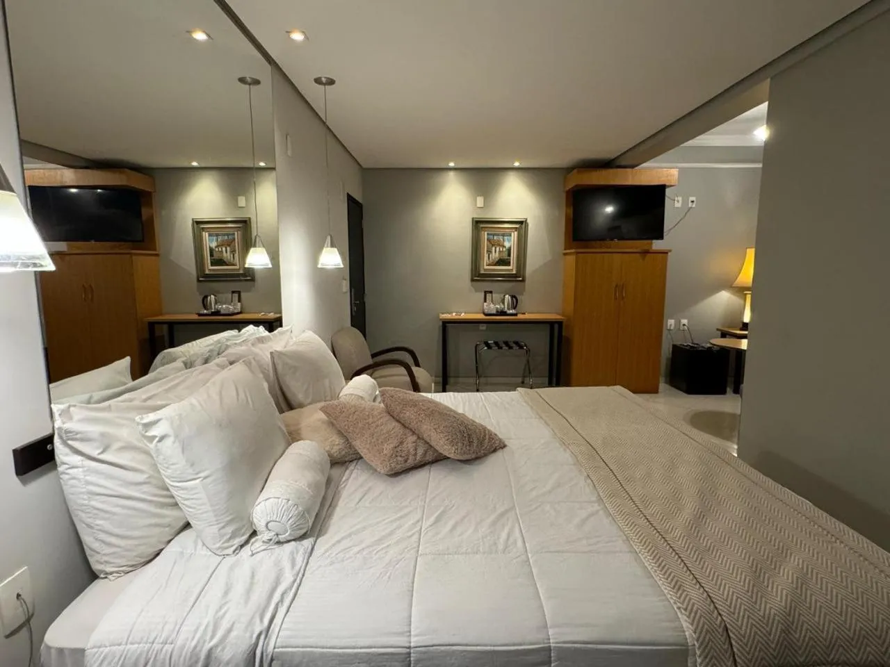 Bed in Ouro Cerrado Palace Hotel