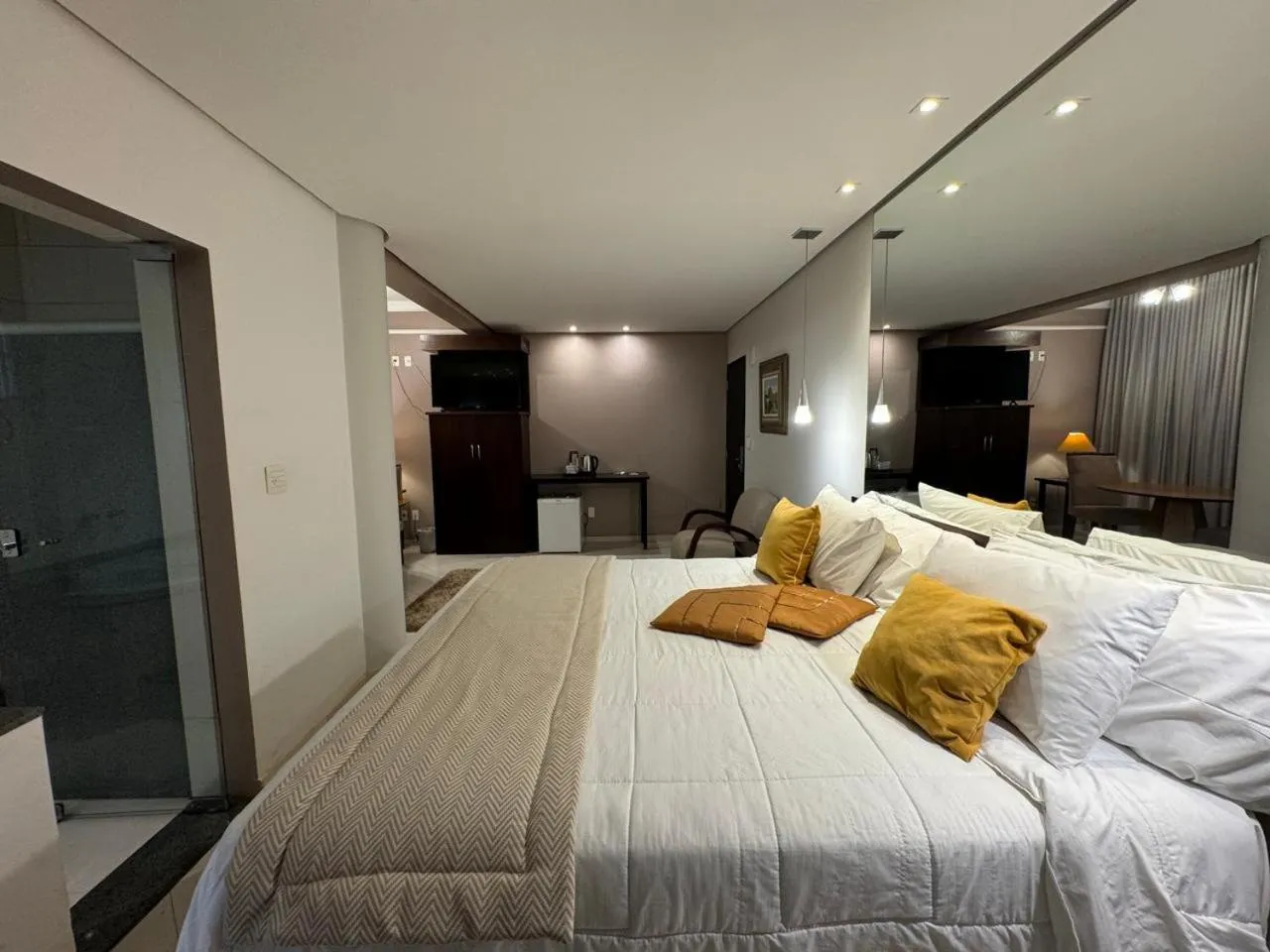 Bed in Ouro Cerrado Palace Hotel