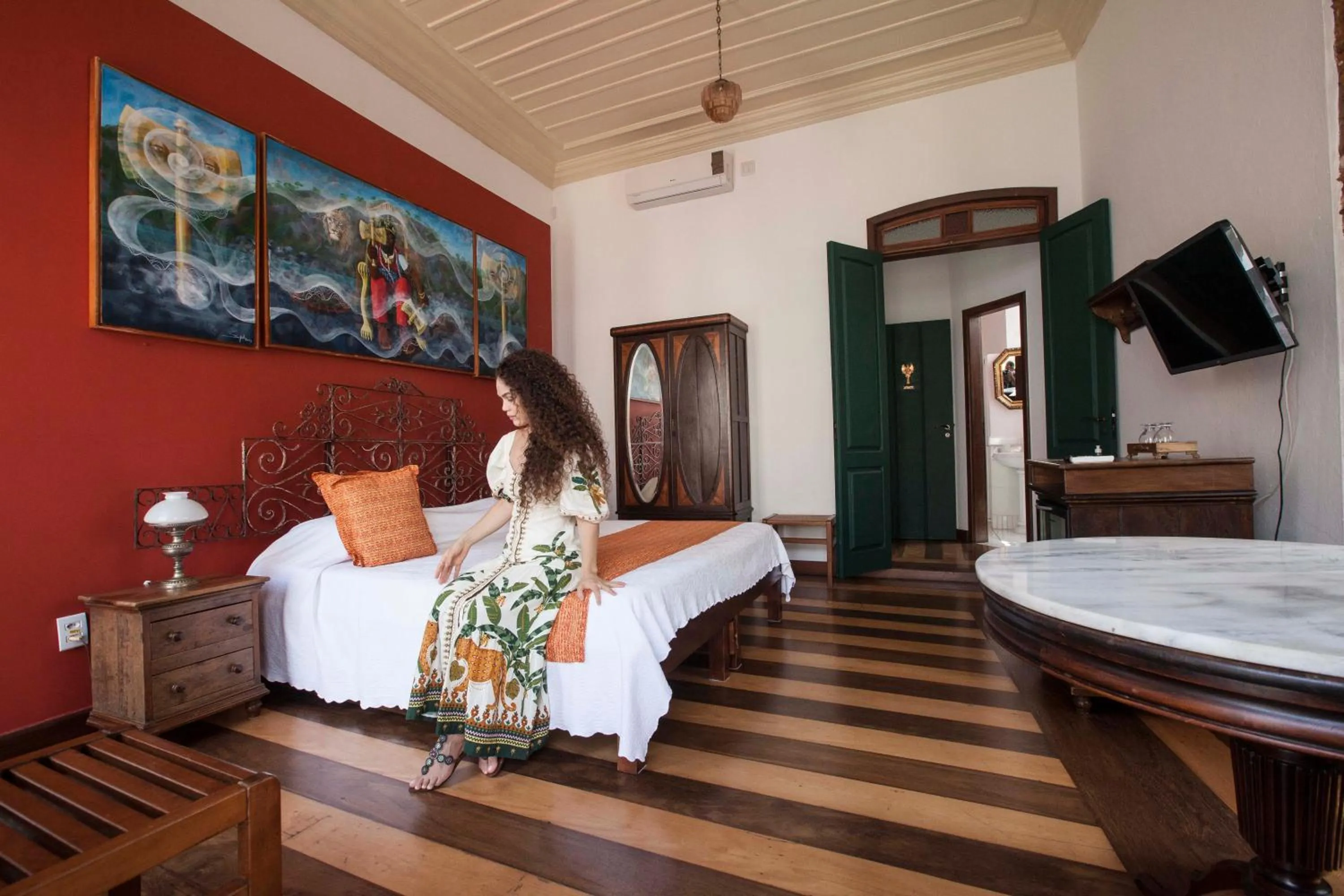 Bed in Pousada Solar dos Deuses