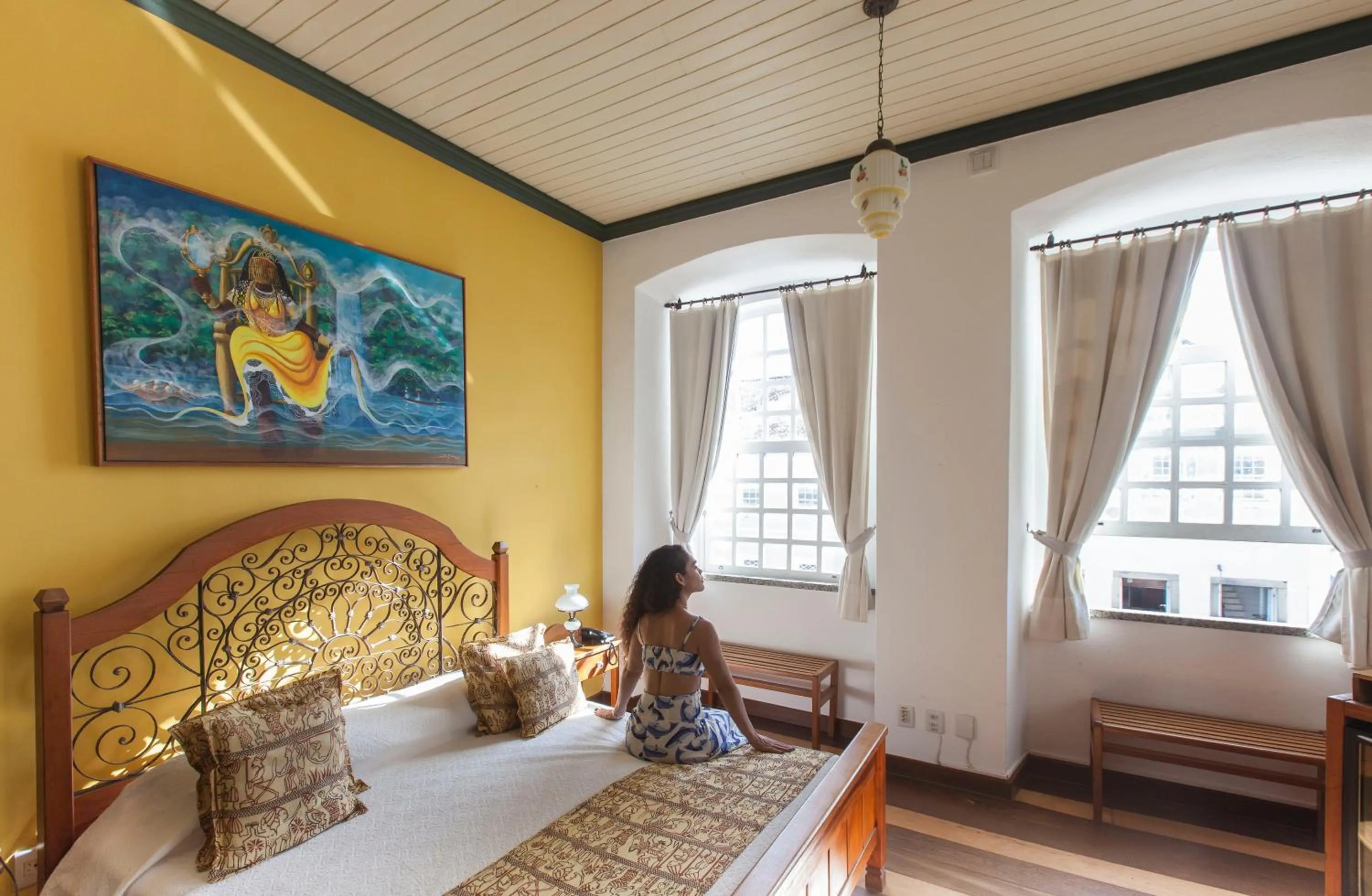 Bed in Pousada Solar dos Deuses