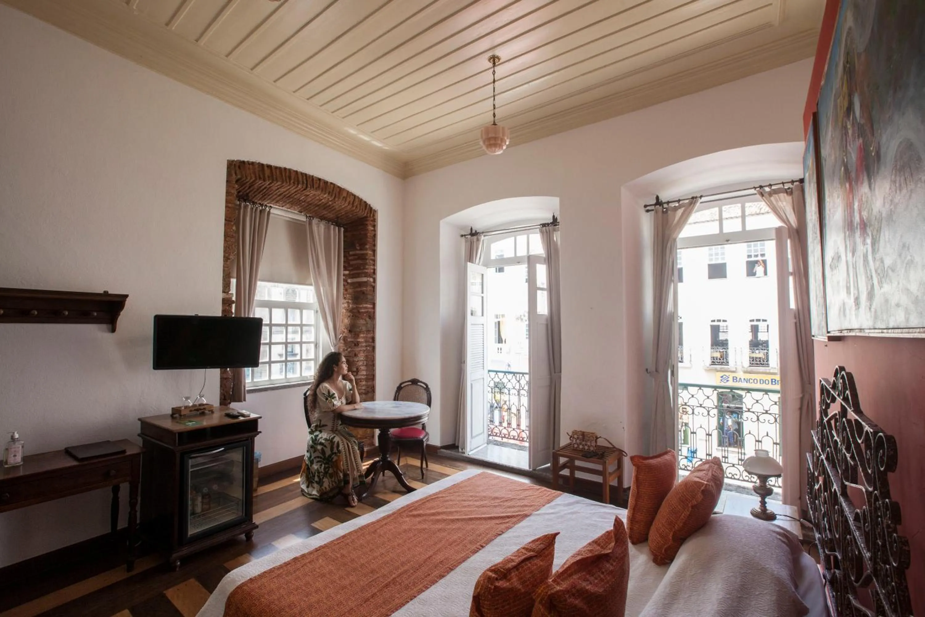 Bed in Pousada Solar dos Deuses