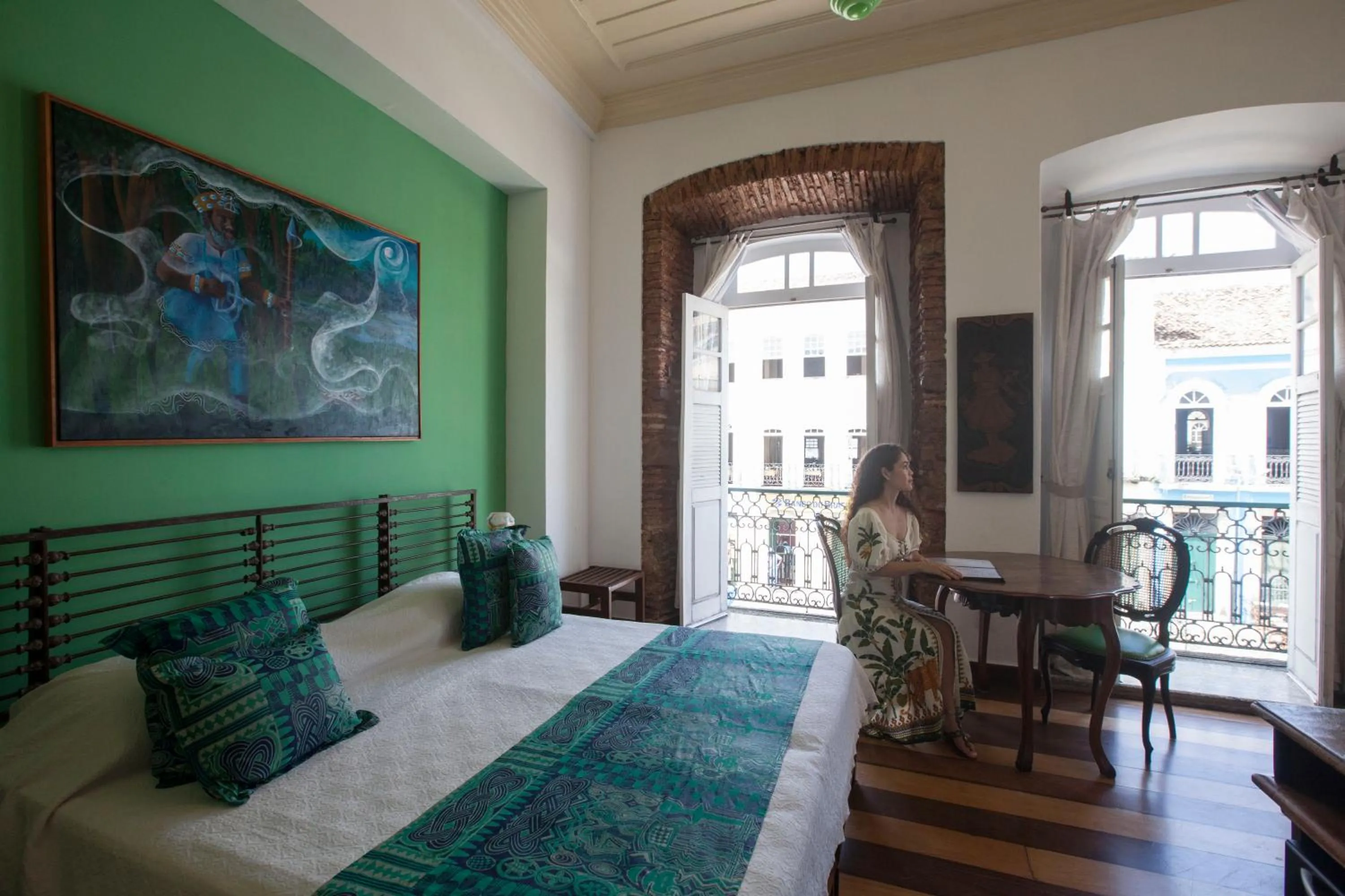 Bed in Pousada Solar dos Deuses