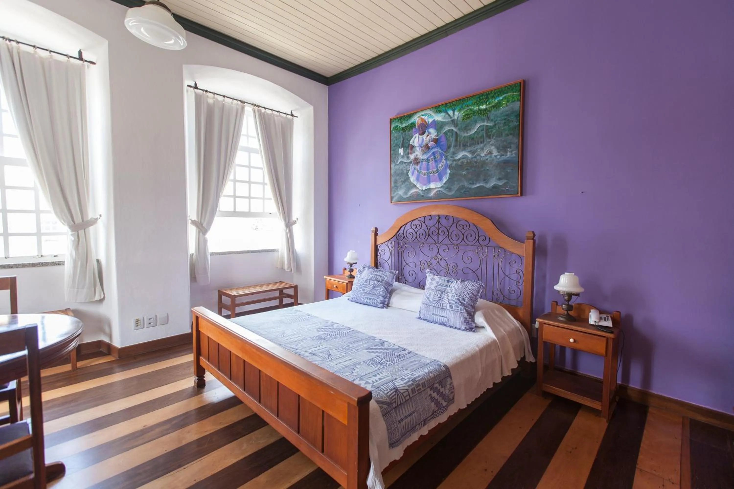 Bed in Pousada Solar dos Deuses