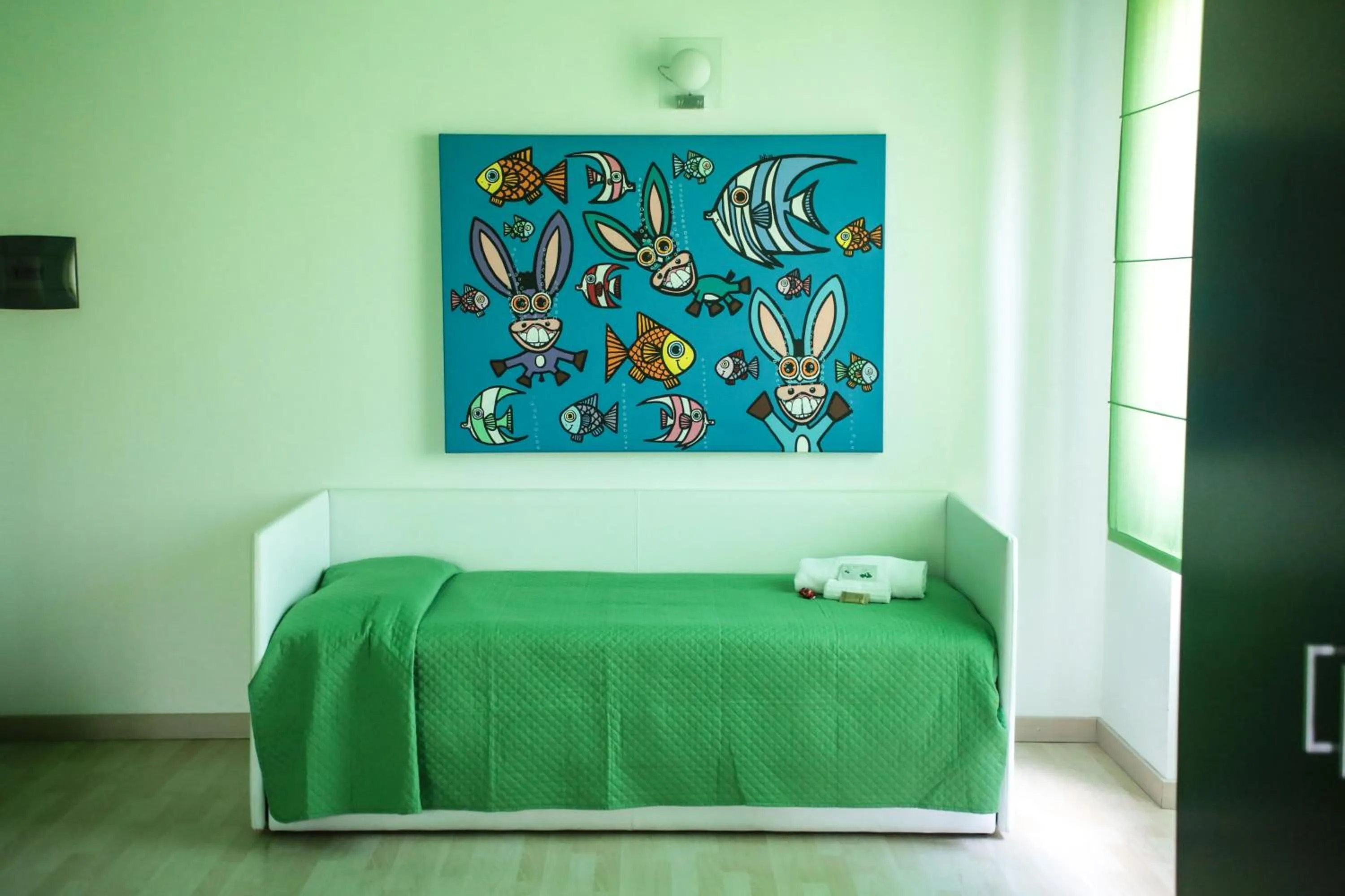 Bed in Hotel I Colori