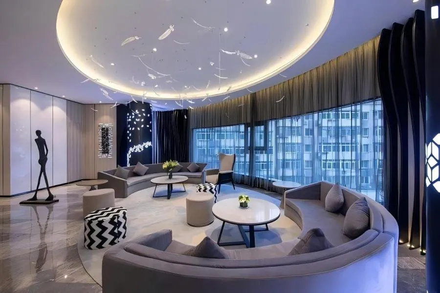 Communal lounge/ TV room in JL Boutique Hotel shanghai Tian An 1000 Trees Jing An Temple changshou Road Store
