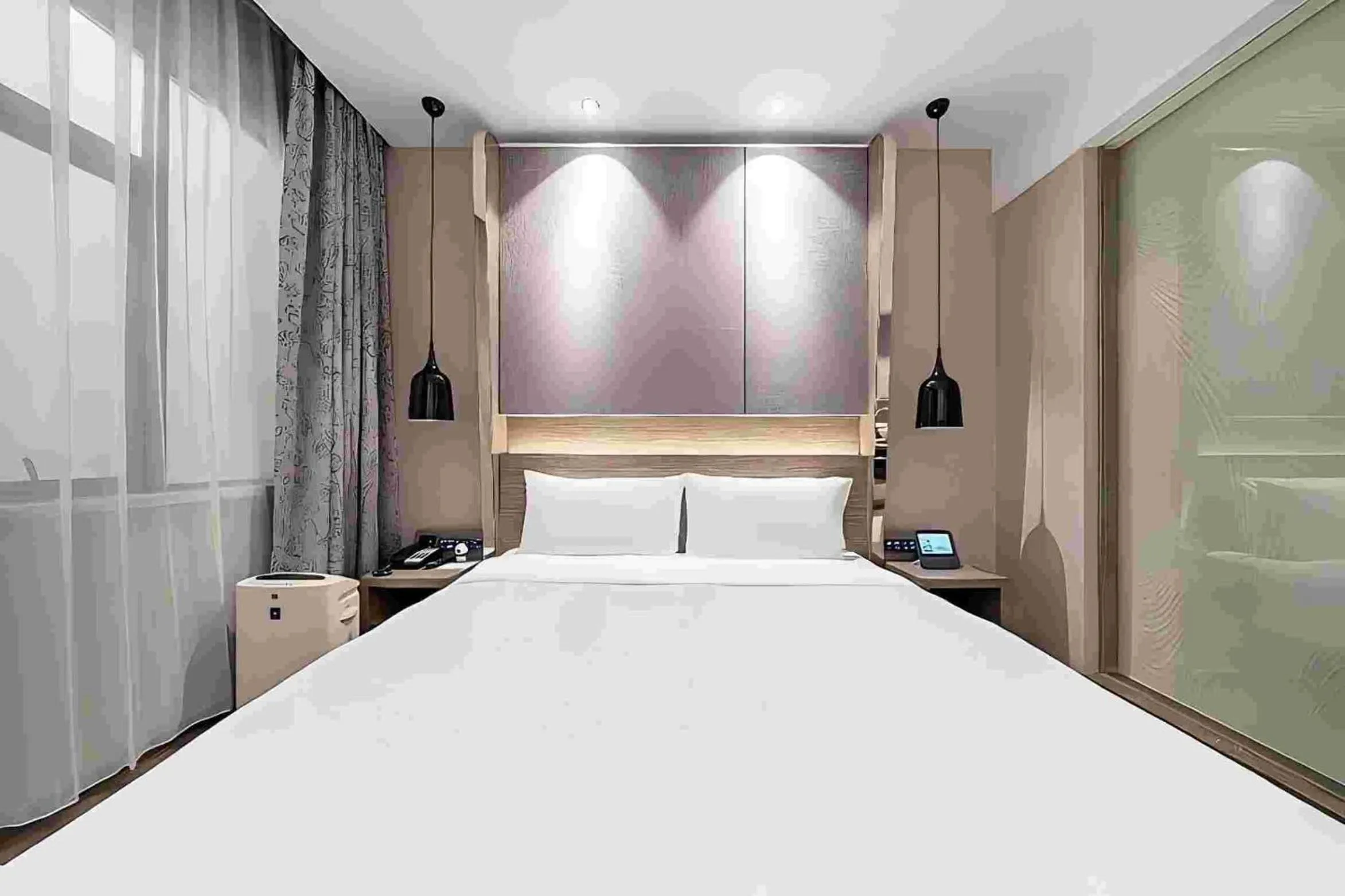 Photo of the whole room, Bed in JL Boutique Hotel shanghai Tian An 1000 Trees Jing An Temple changshou Road Store