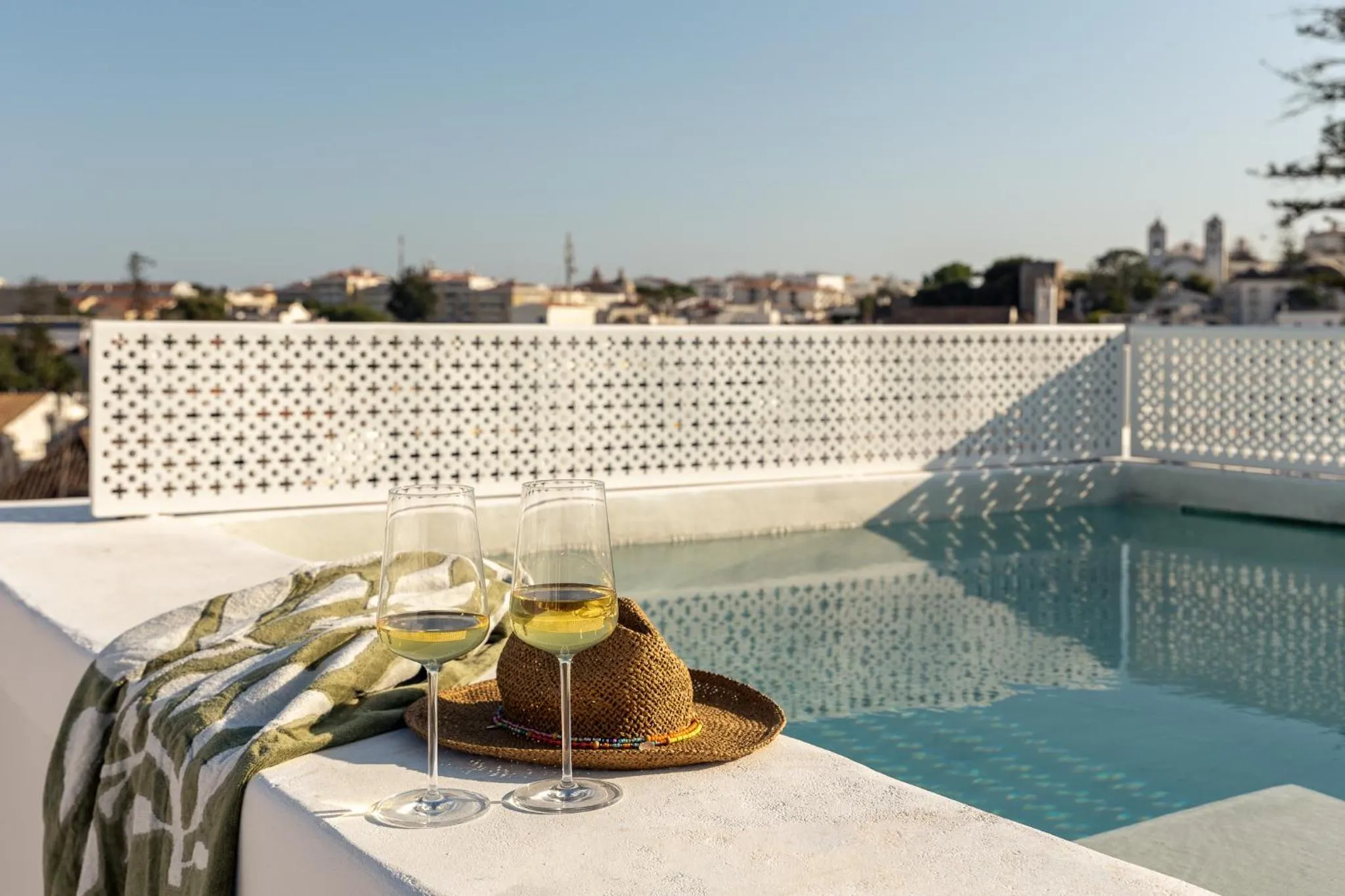 Swimming pool in Palácio de Tavira, a Small Luxury Hotel of the World