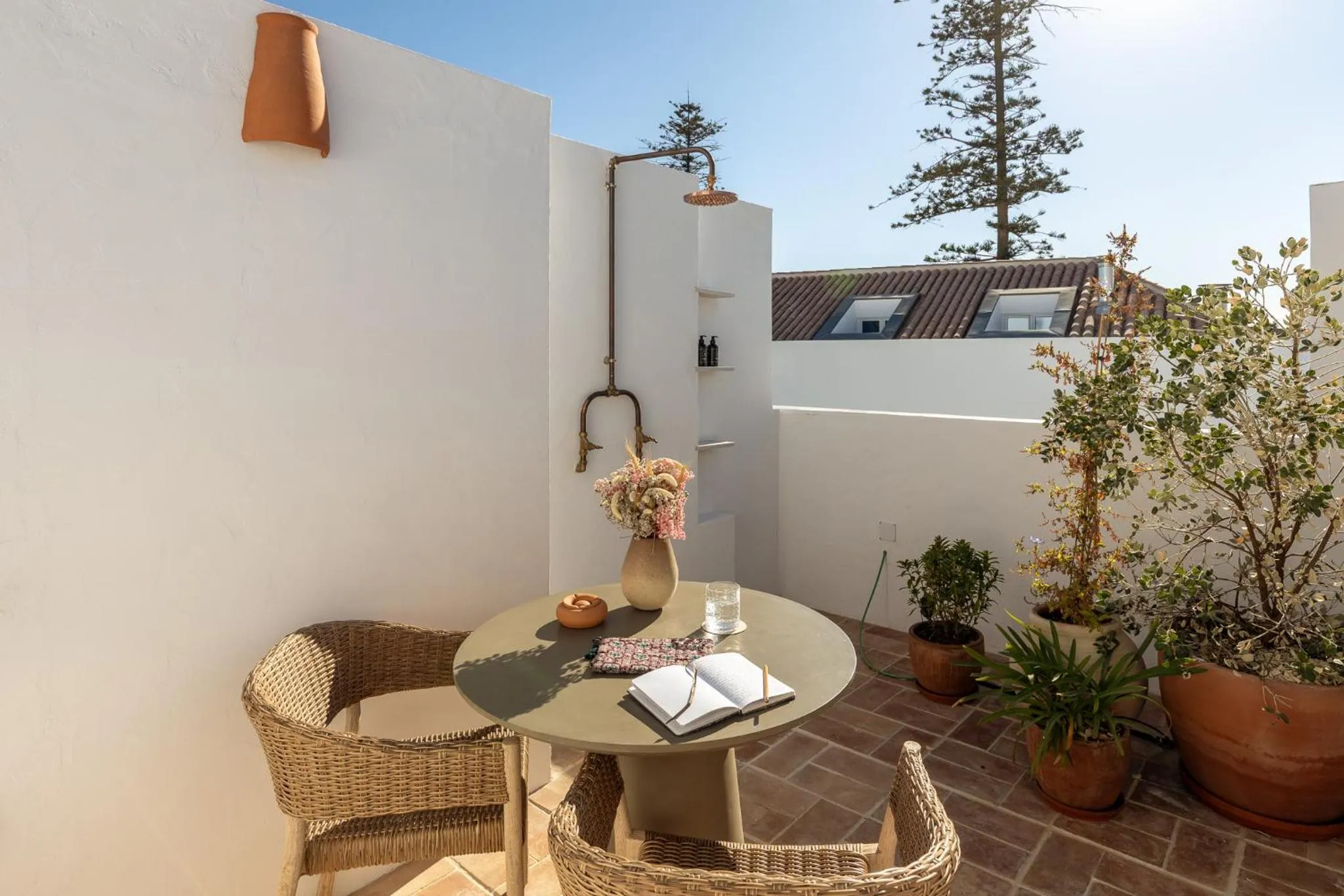 Patio in Palácio de Tavira, a Small Luxury Hotel of the World