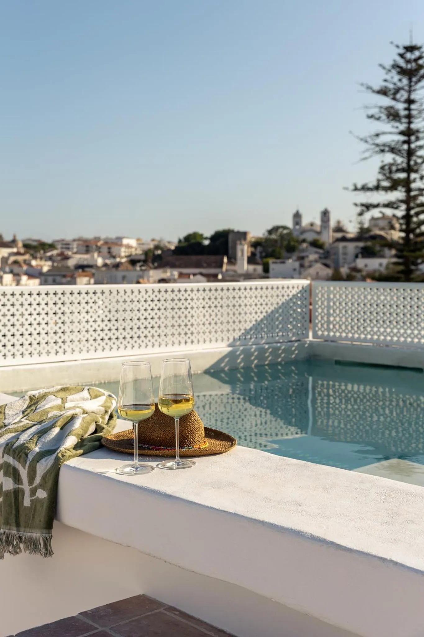 Swimming pool in Palácio de Tavira, a Small Luxury Hotel of the World