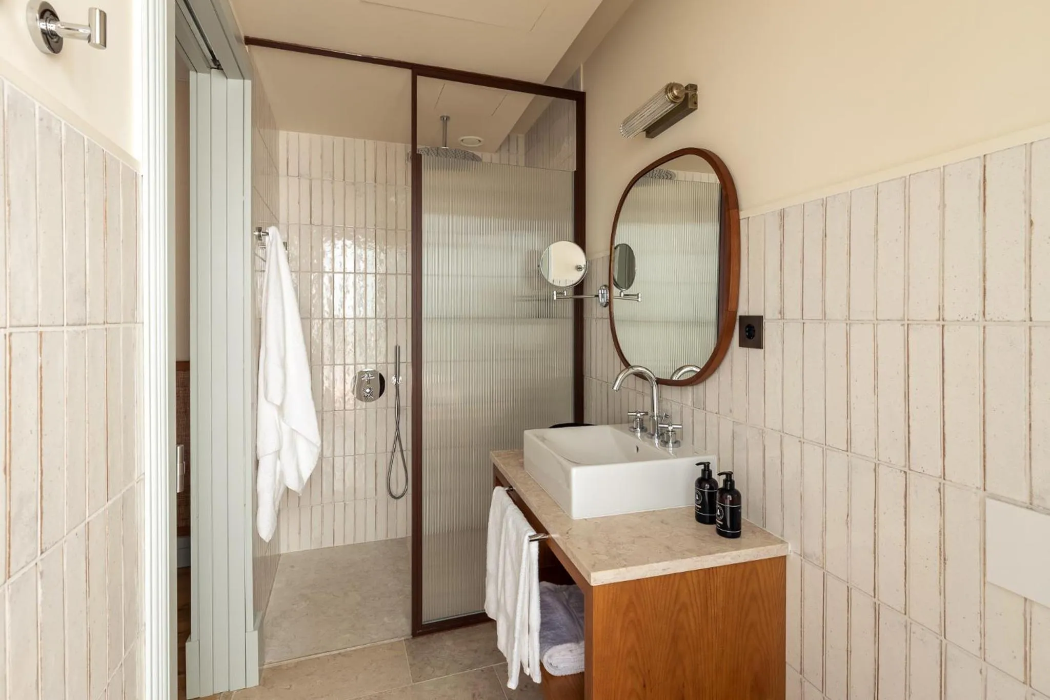 Shower in Palácio de Tavira, a Small Luxury Hotel of the World