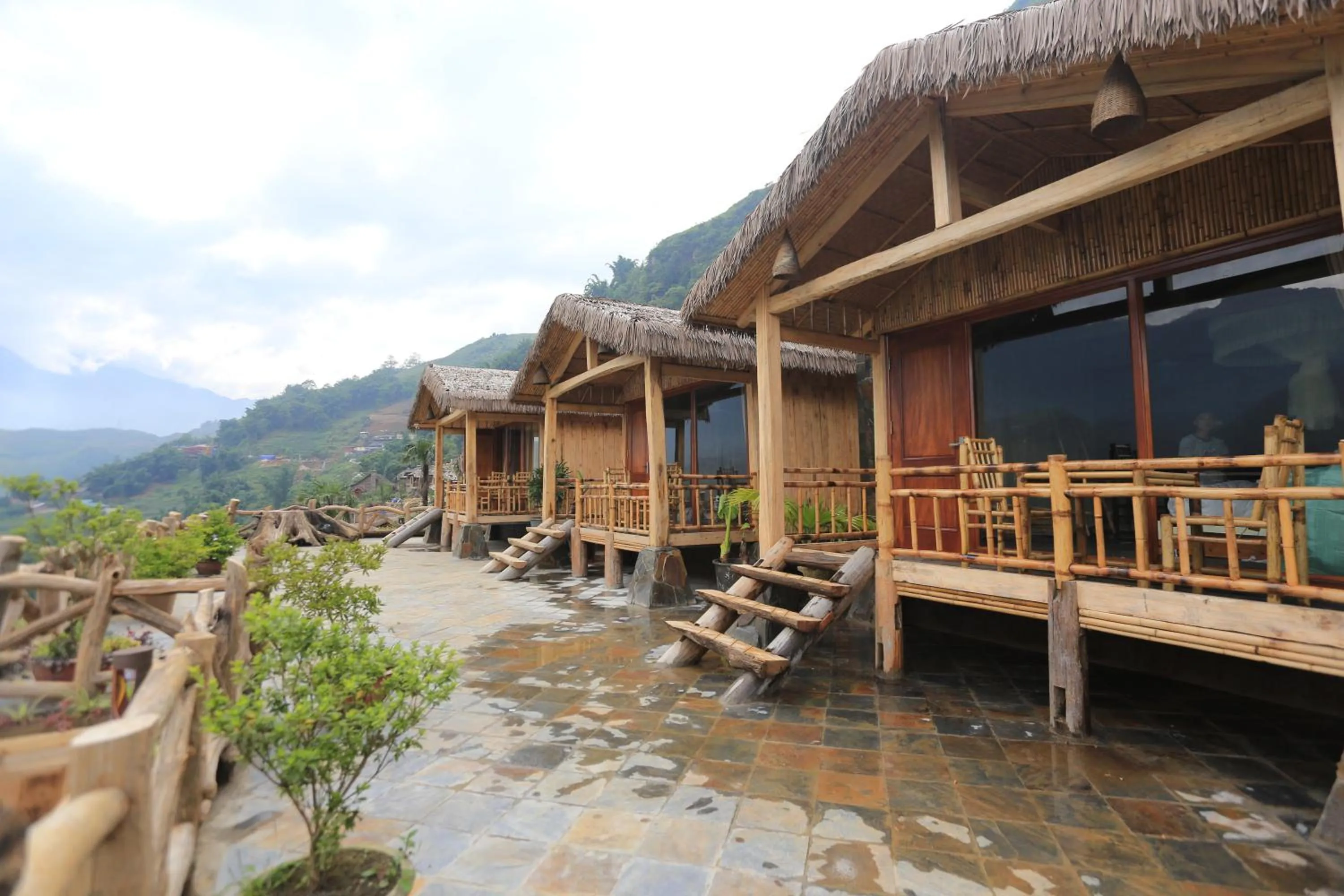 Balcony/Terrace in Eco Palms House - Sapa Retreat