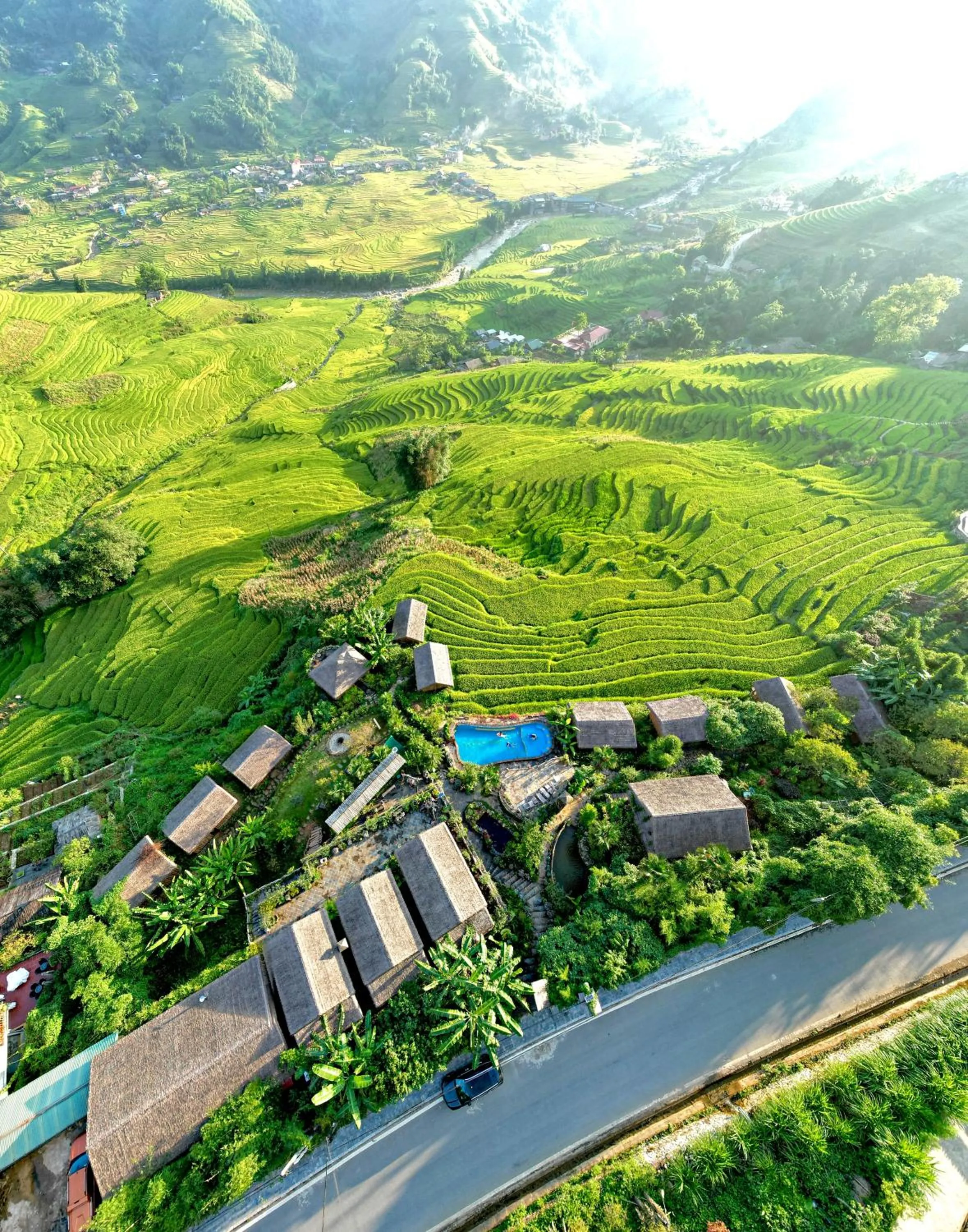 Bird's eye view in Eco Palms House - Sapa Retreat