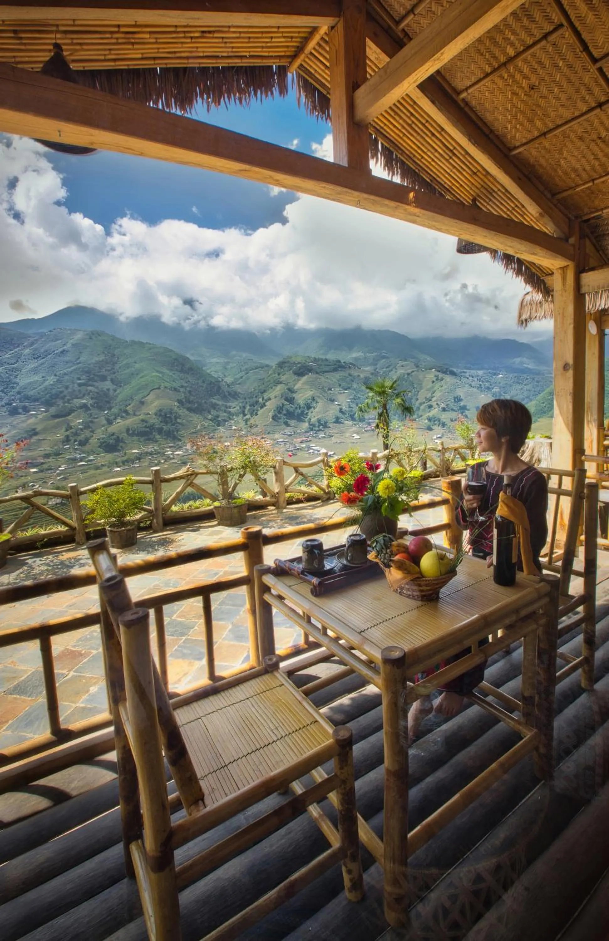 Balcony/Terrace in Eco Palms House - Sapa Retreat