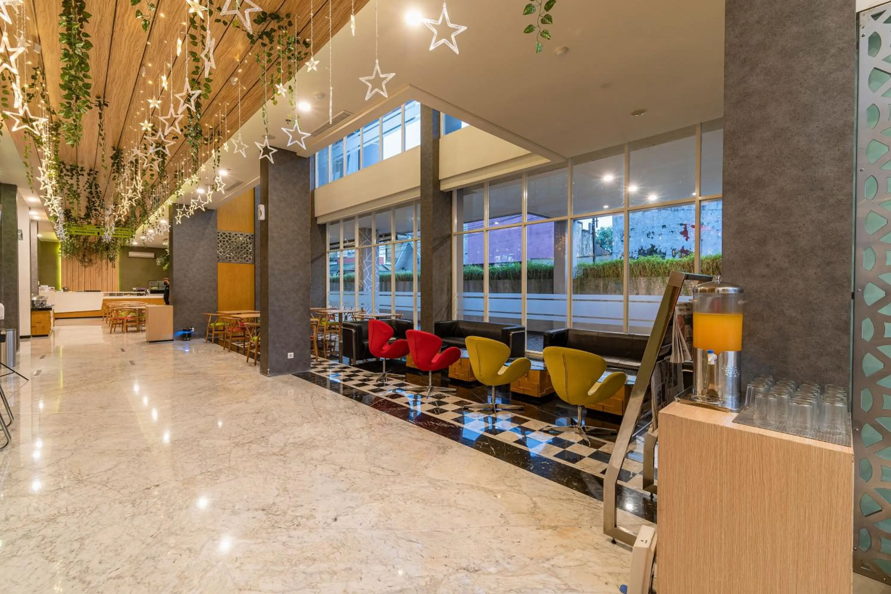 Seating area in Ascent Hotel & Cafe Malang