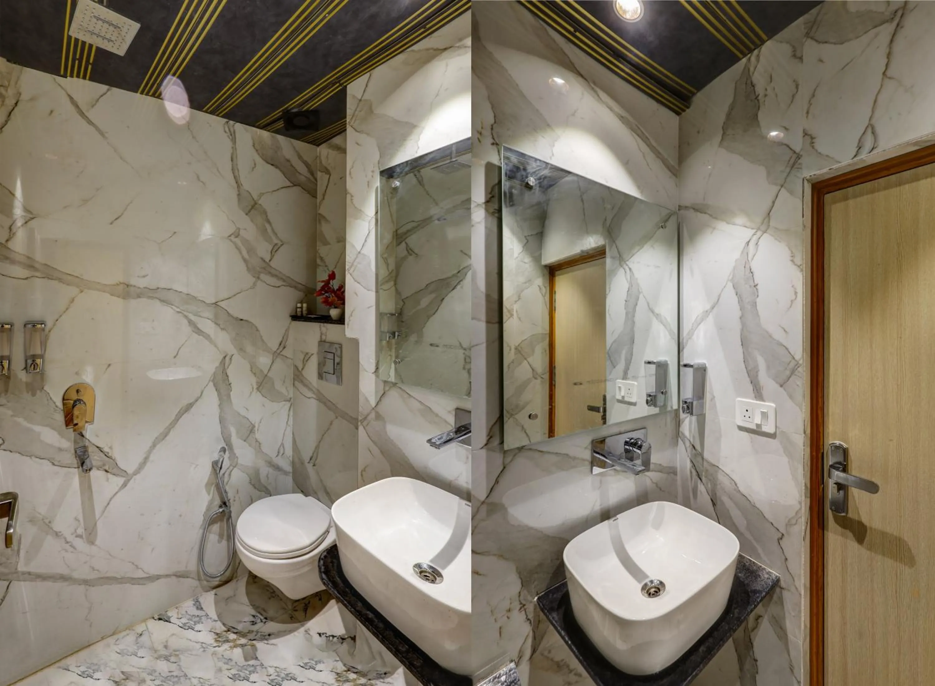 Shower in Hotel Stay House Inn 3 Mints walk from New Delhi Railway station,5 Mints from Metro