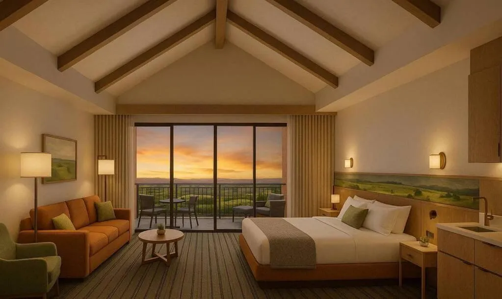 View (from property/room), Bed in Appellation Healdsburg