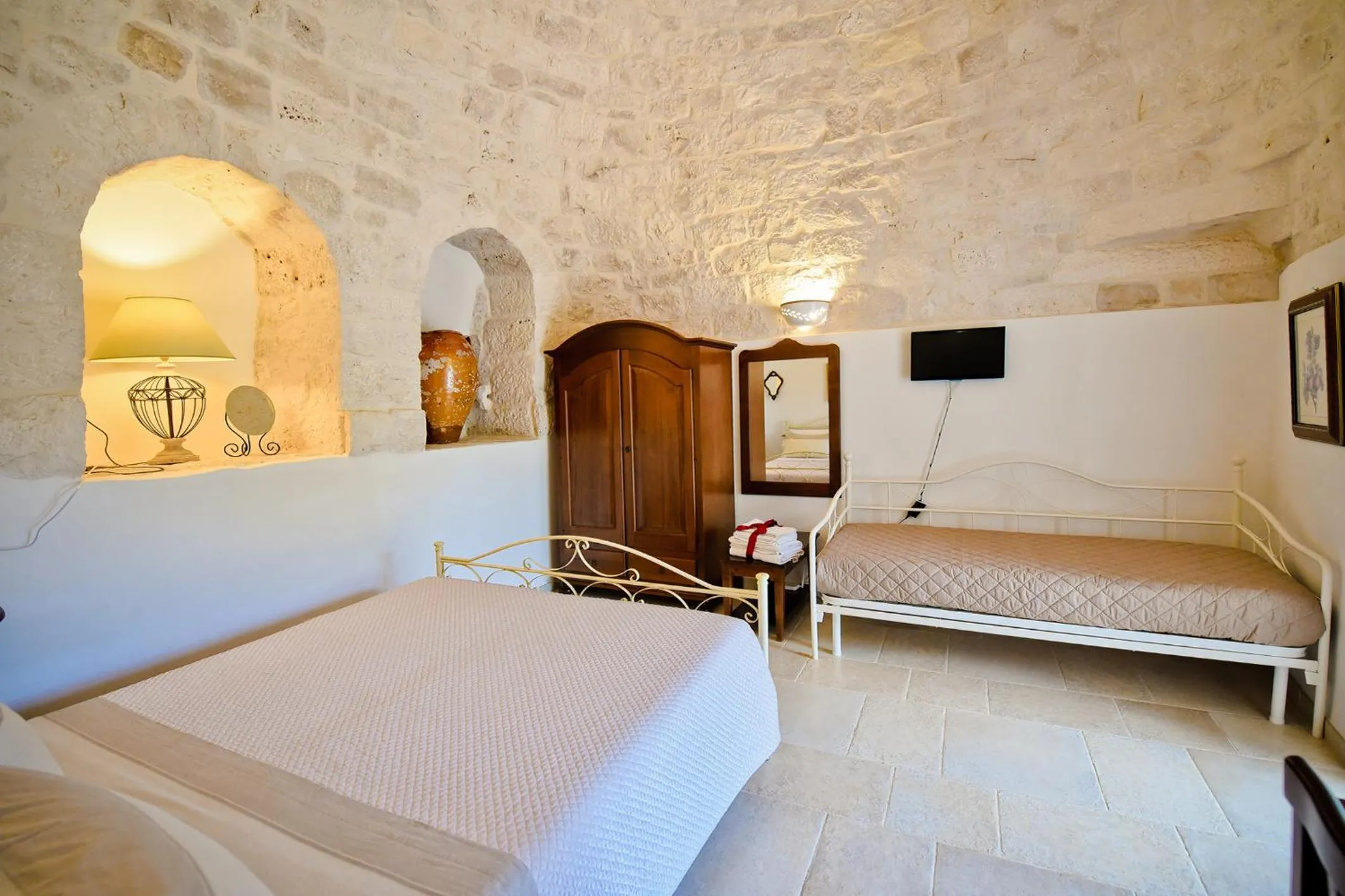 View (from property/room), Bed in B&B Masseria Nuove Caselle