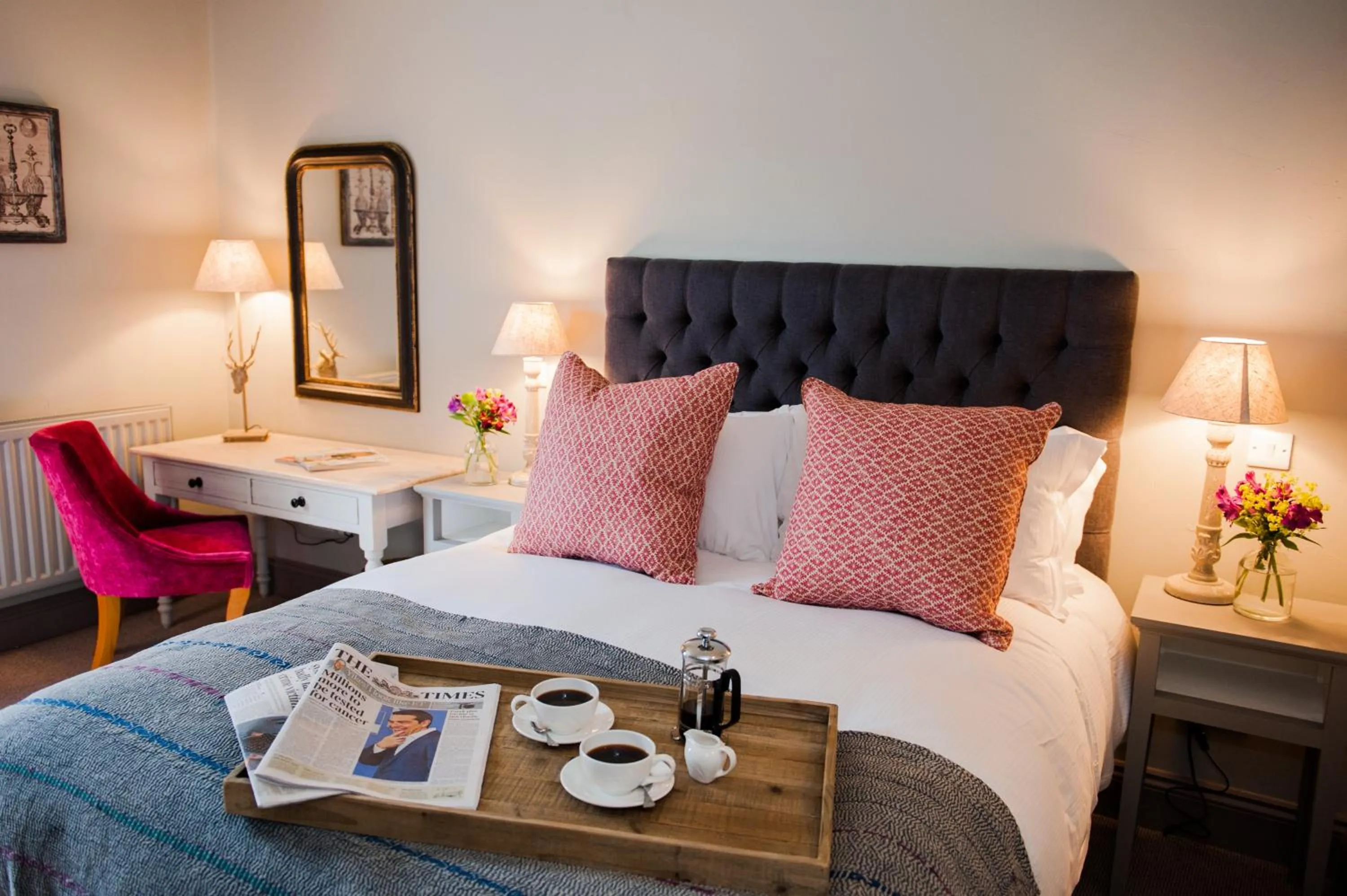 Bed in The White Hart, Overton