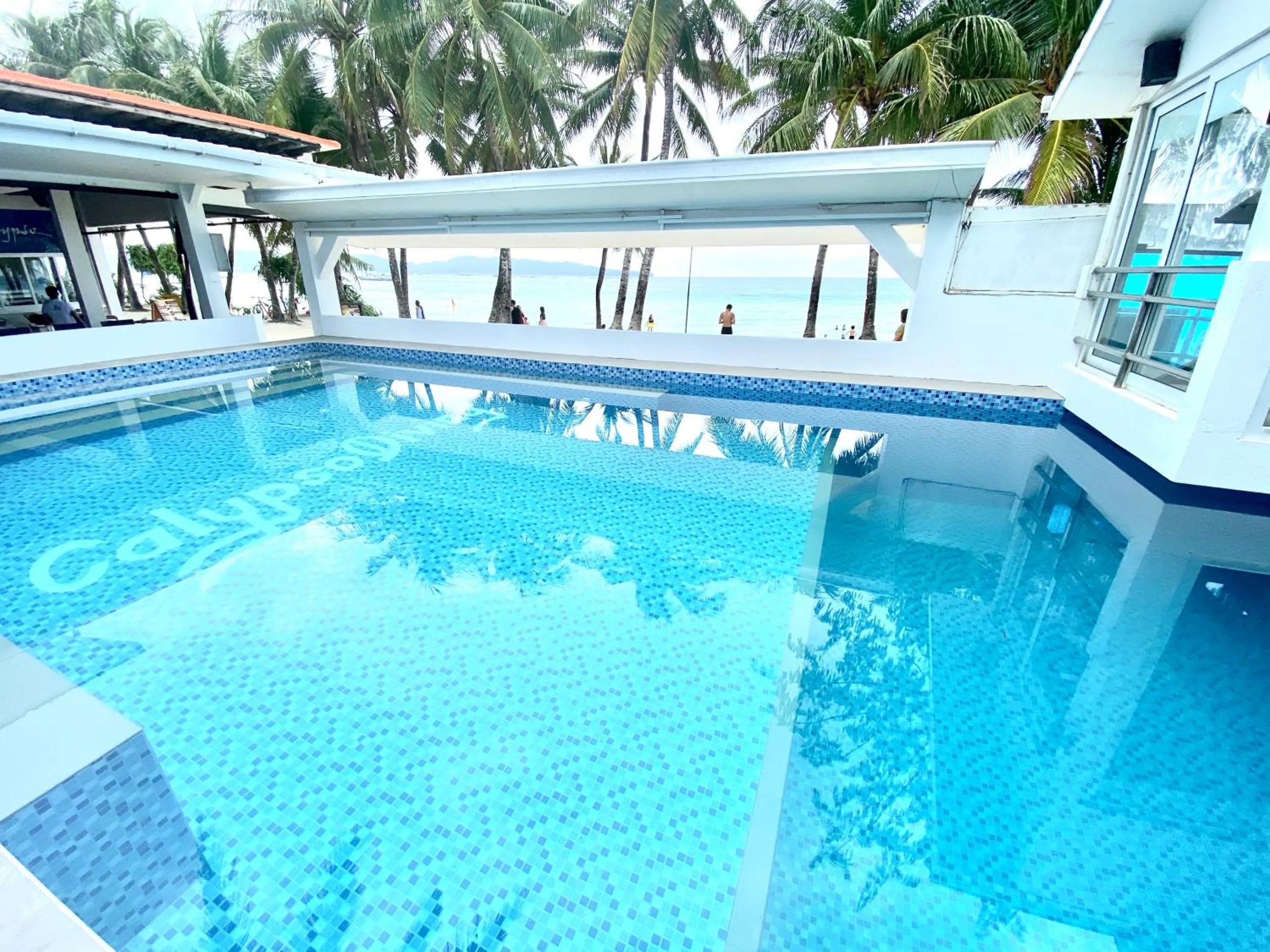 Pool view in Calypso Beach and Dive Resort