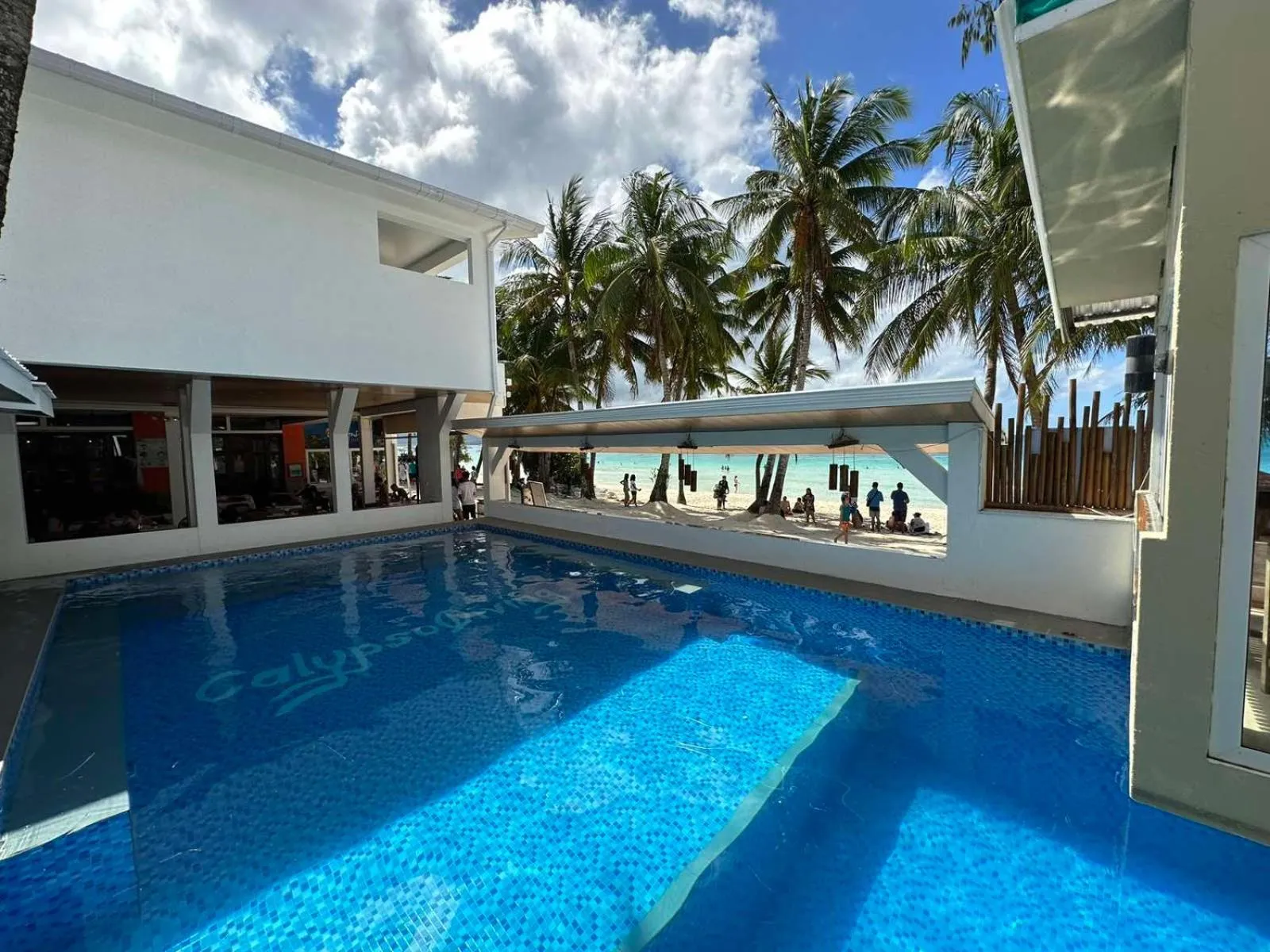 Pool view in Calypso Beach and Dive Resort