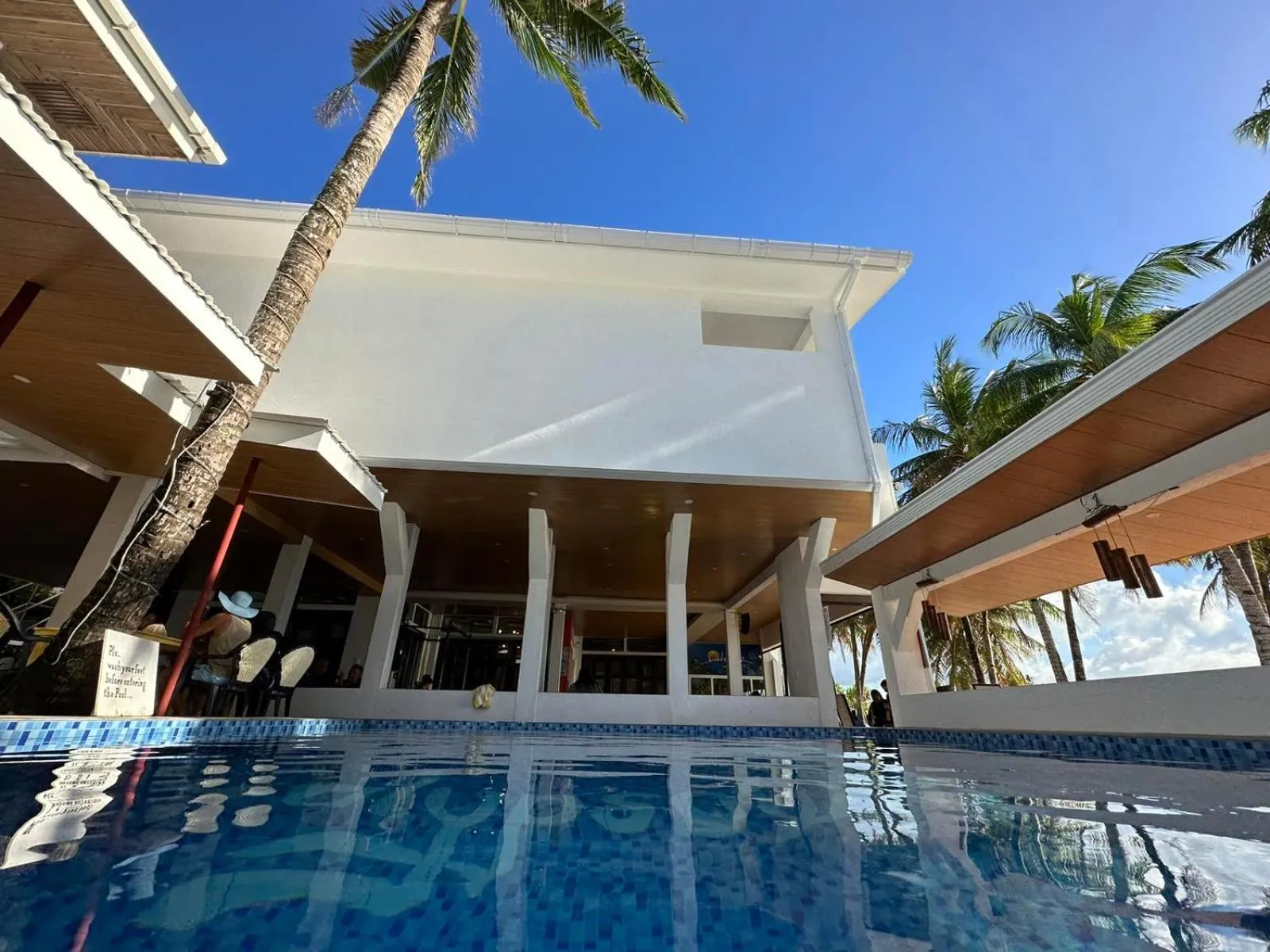 Pool view in Calypso Beach and Dive Resort