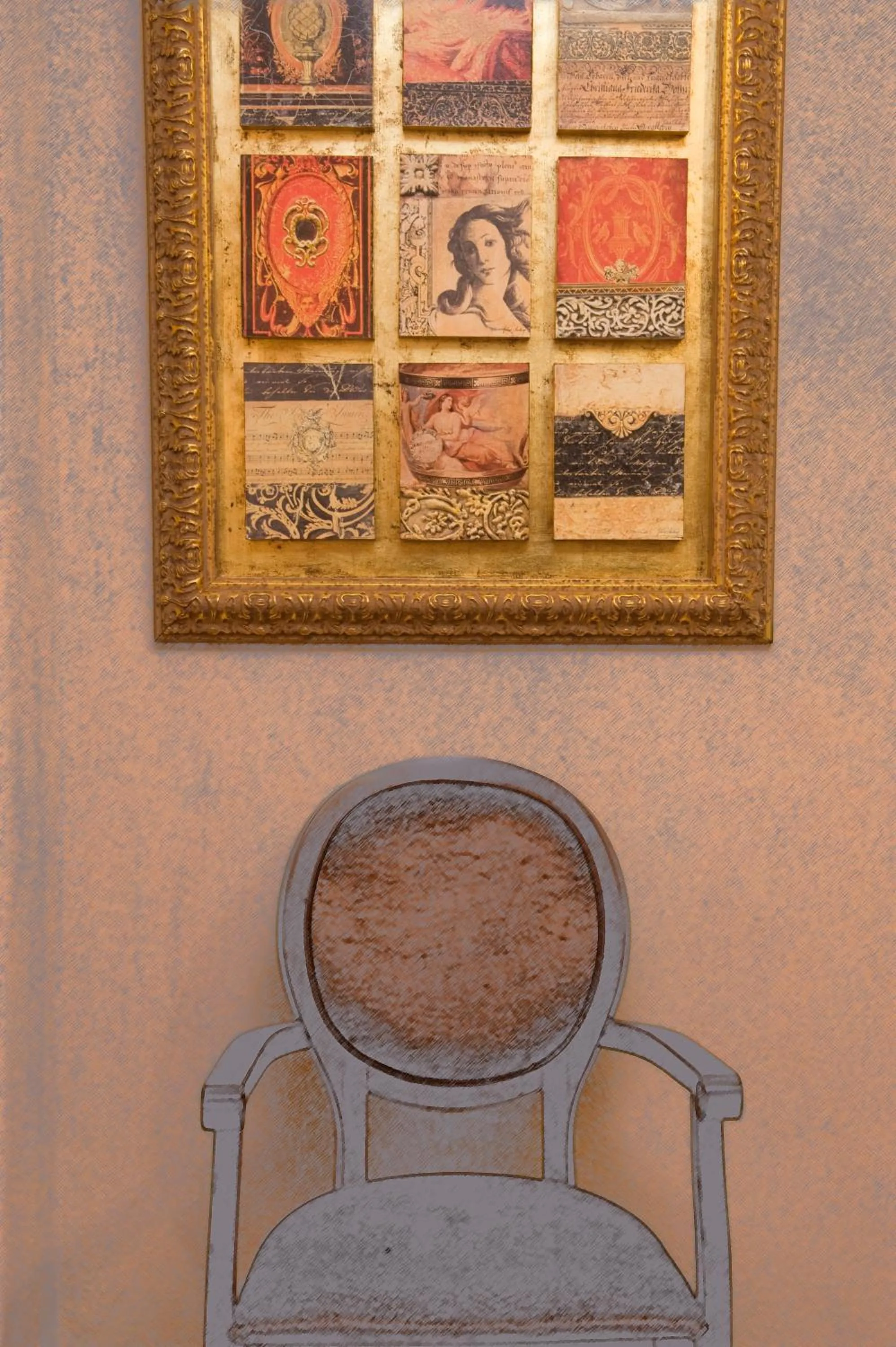 Decorative detail in Dellas Boutique Hotel