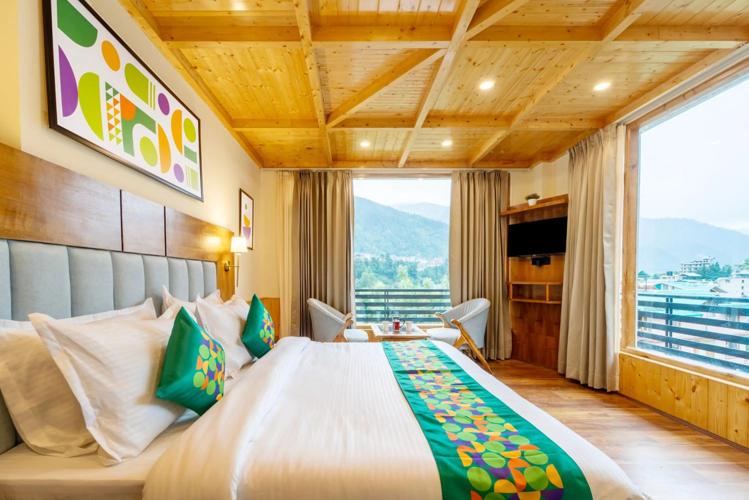 Bedroom, Bed in Treebo Premium The Takey'S, Mall Road