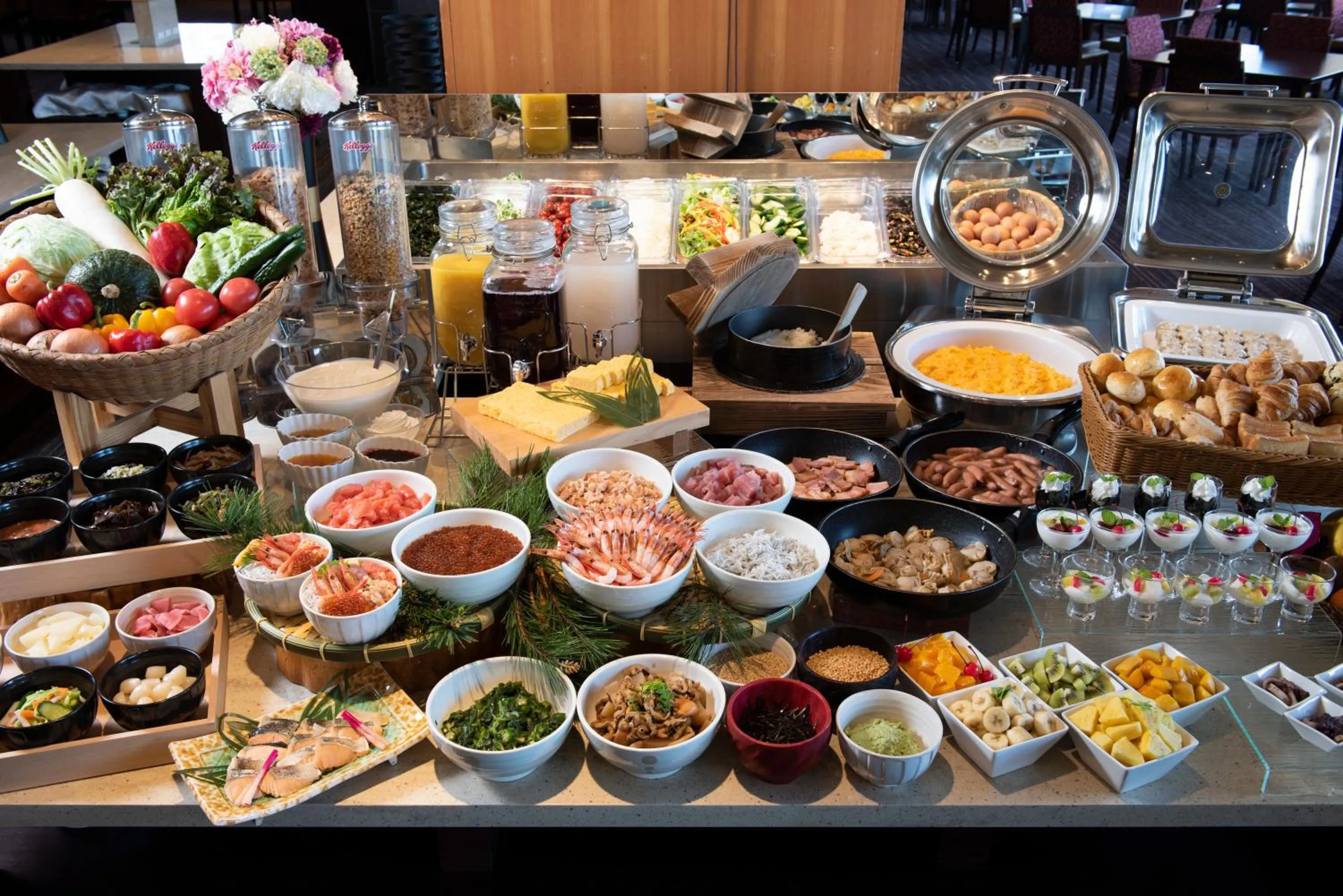 Buffet breakfast in Jodogahama Park Hotel