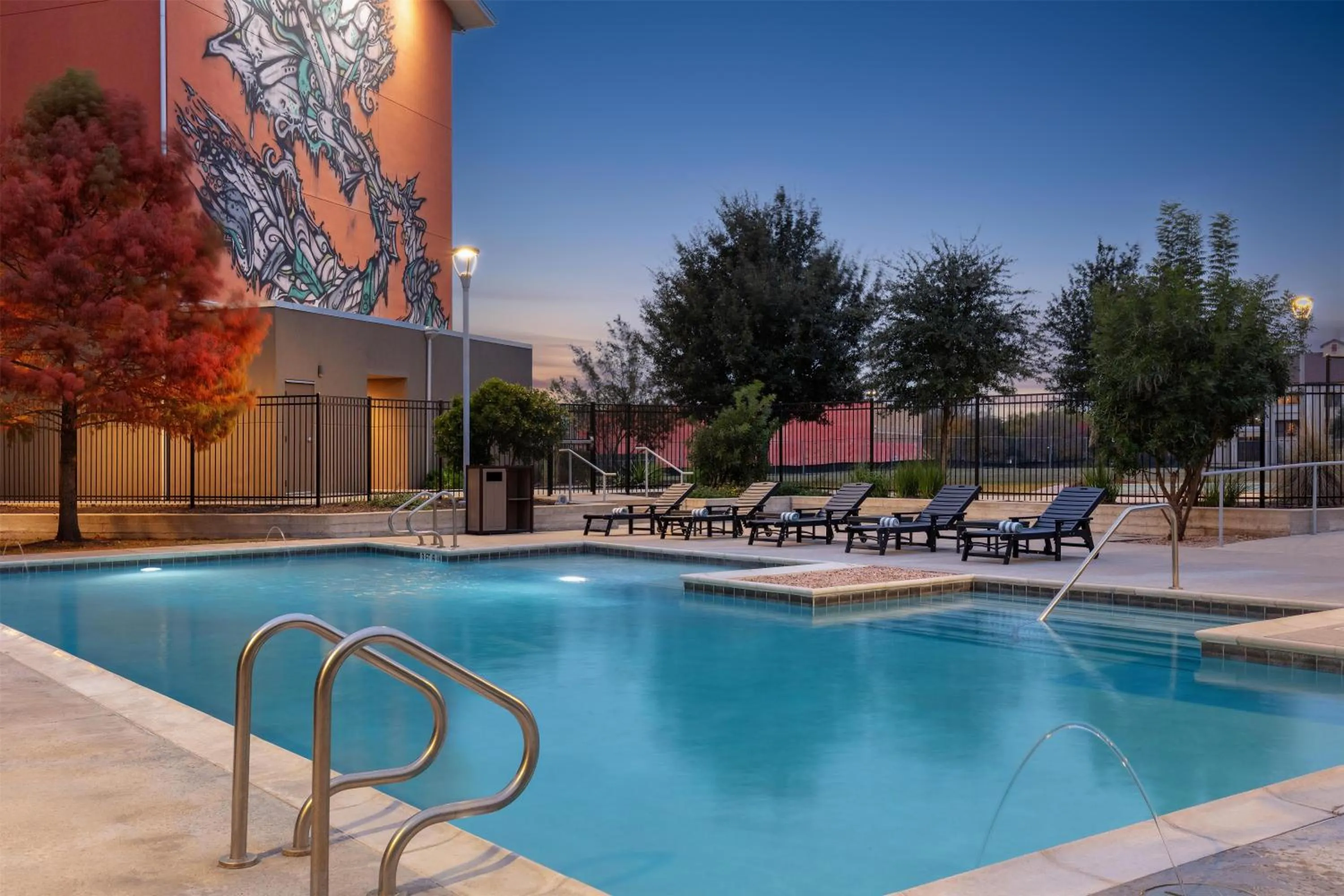 Pool view in Homewood Suites TechRidge Parmer @ I-35