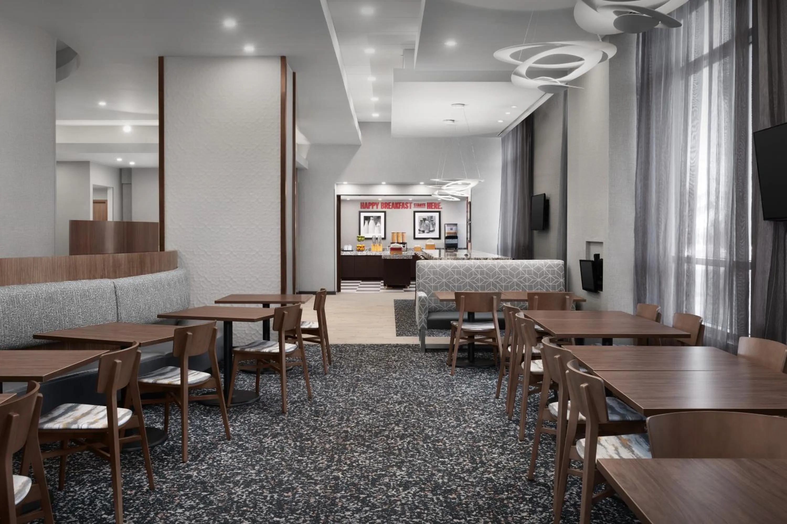 Dining area in Hampton Inn Washington DC NoMa Union Station