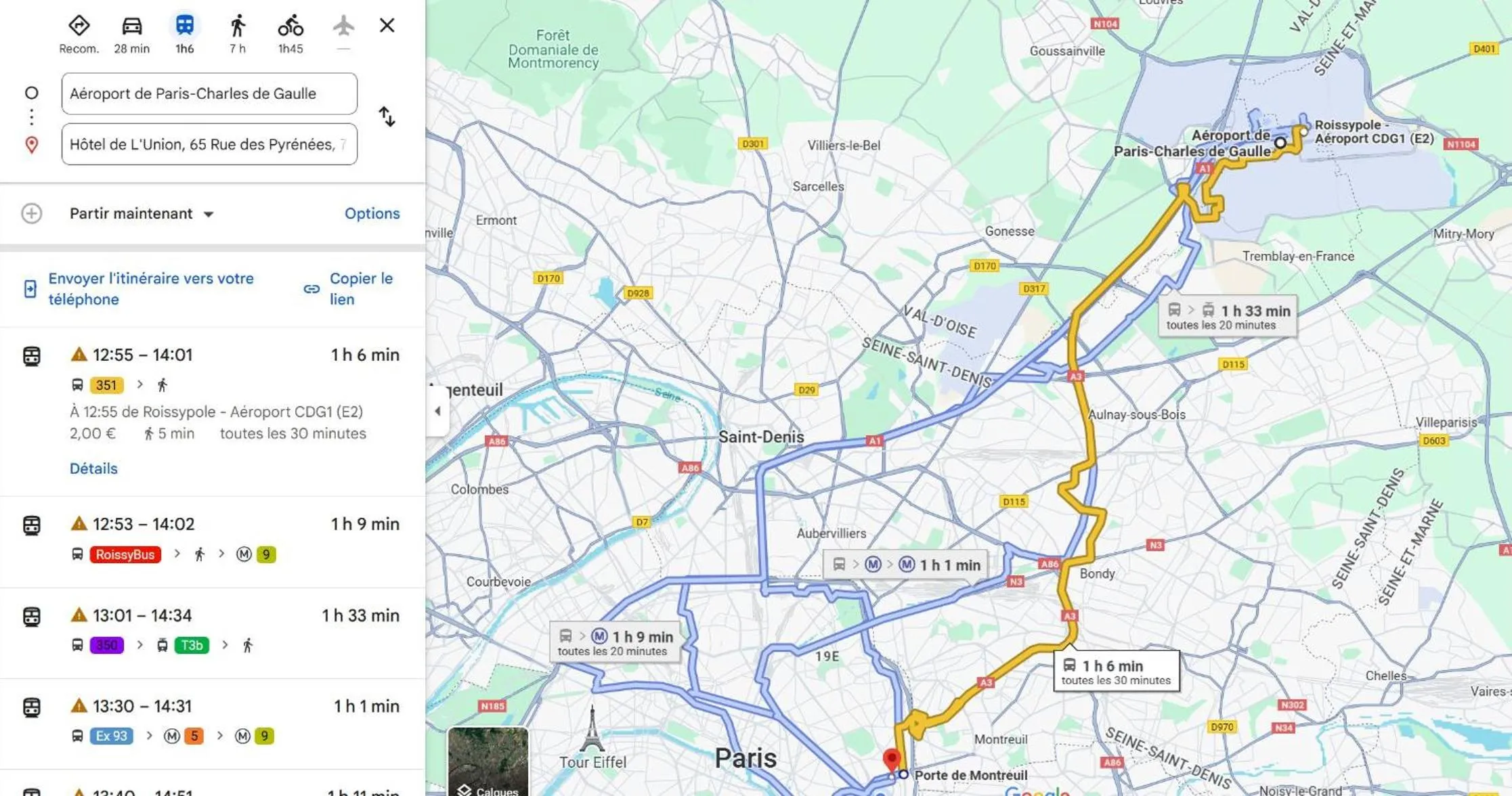 Location in Hotel de L'Union