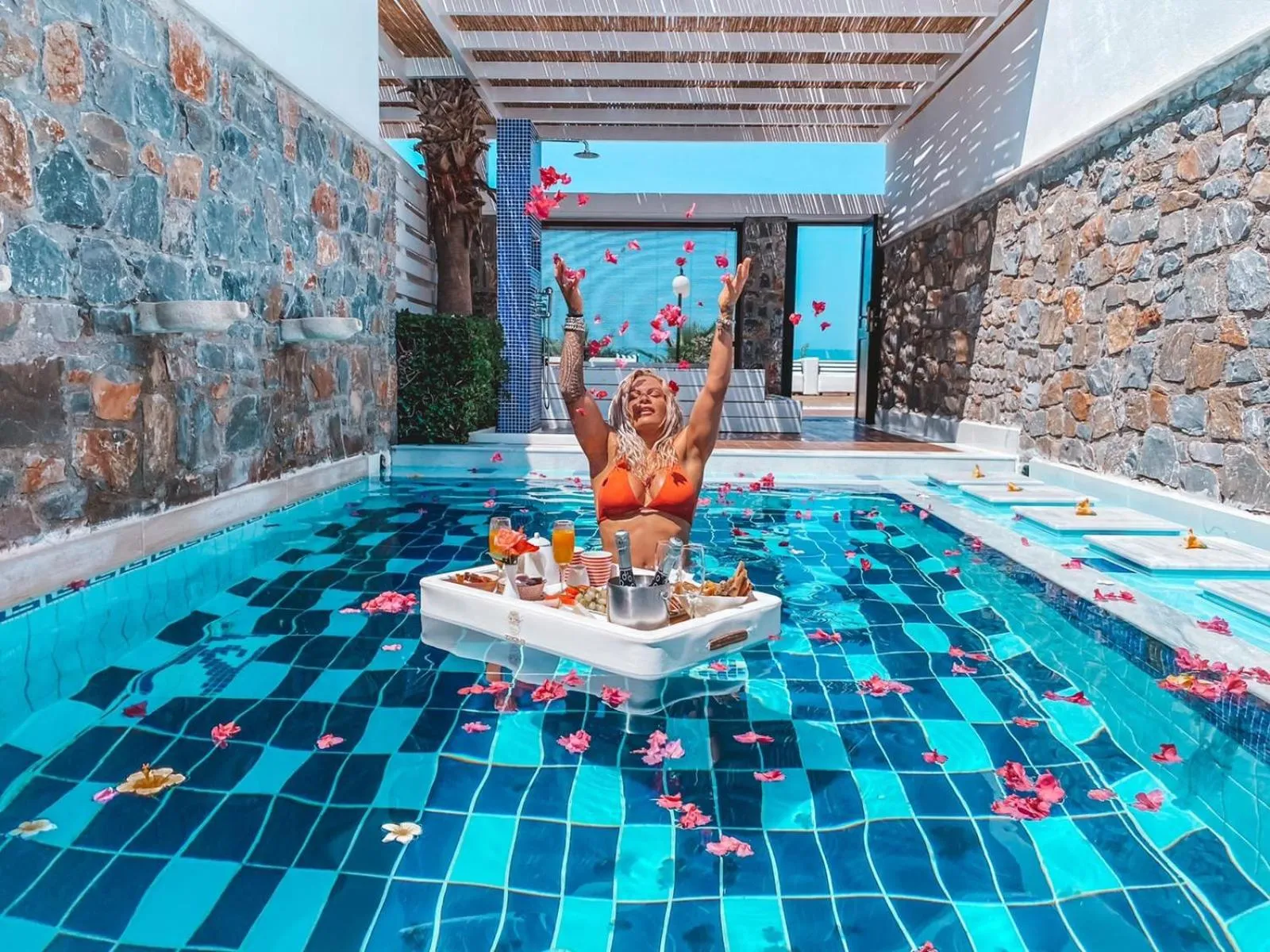 Swimming pool in Minos Imperial Luxury Beach Resort & Spa Milatos