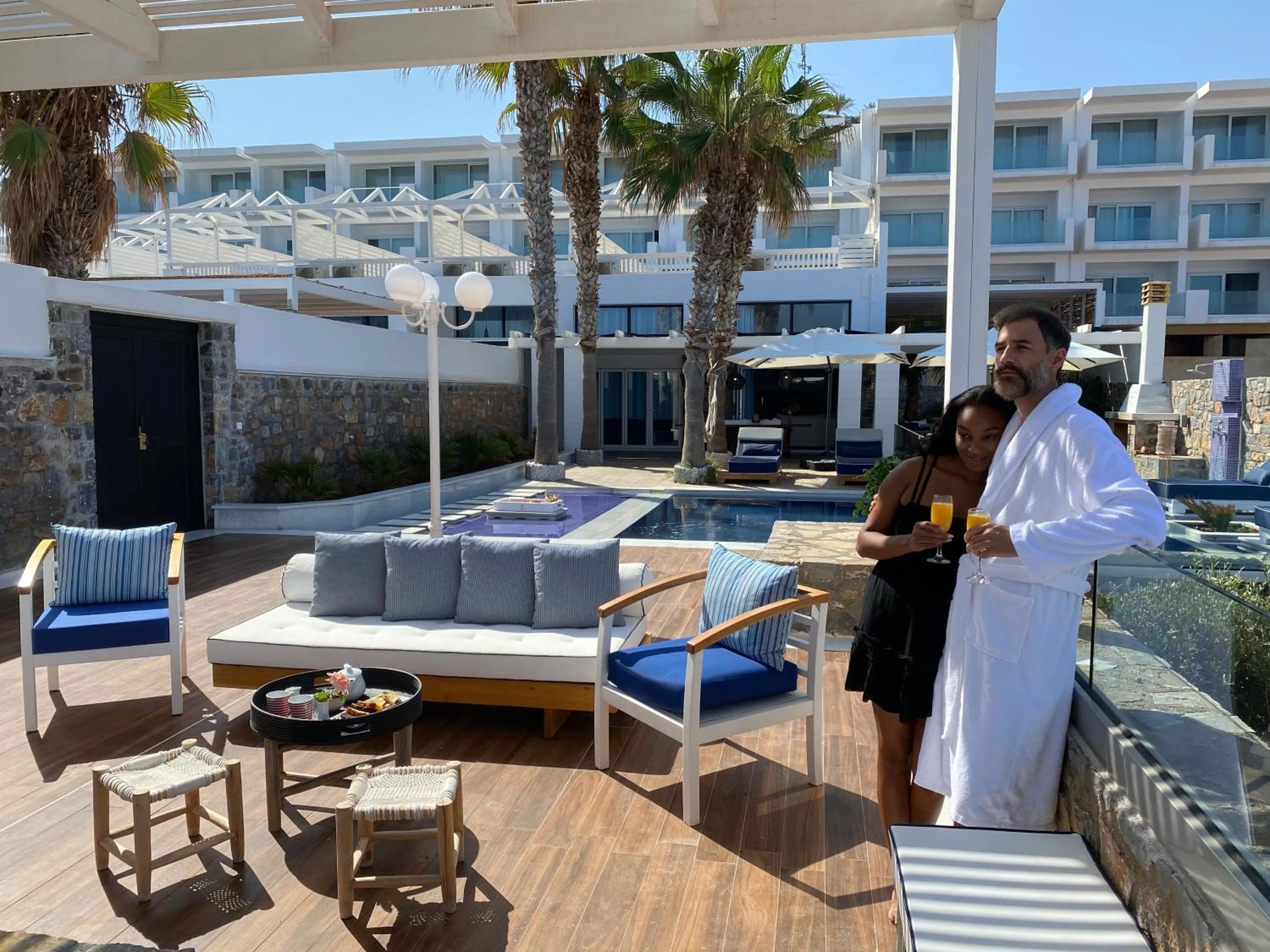 Balcony/Terrace in Minos Imperial Luxury Beach Resort & Spa Milatos