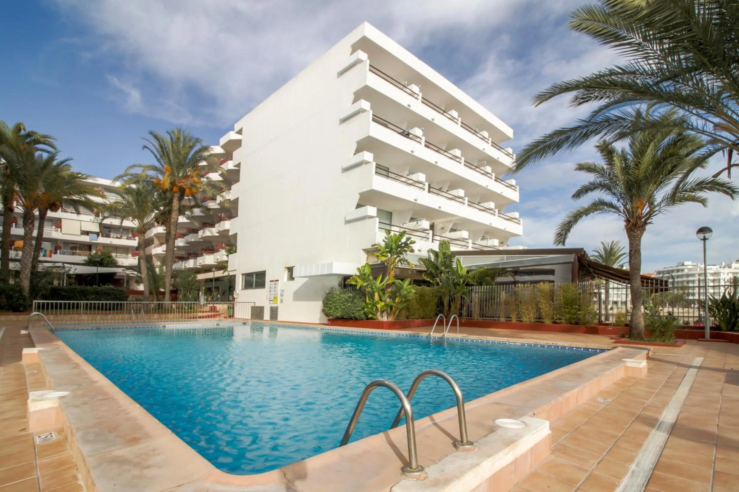 Pool view in Apartamentos Llobet Ibiza