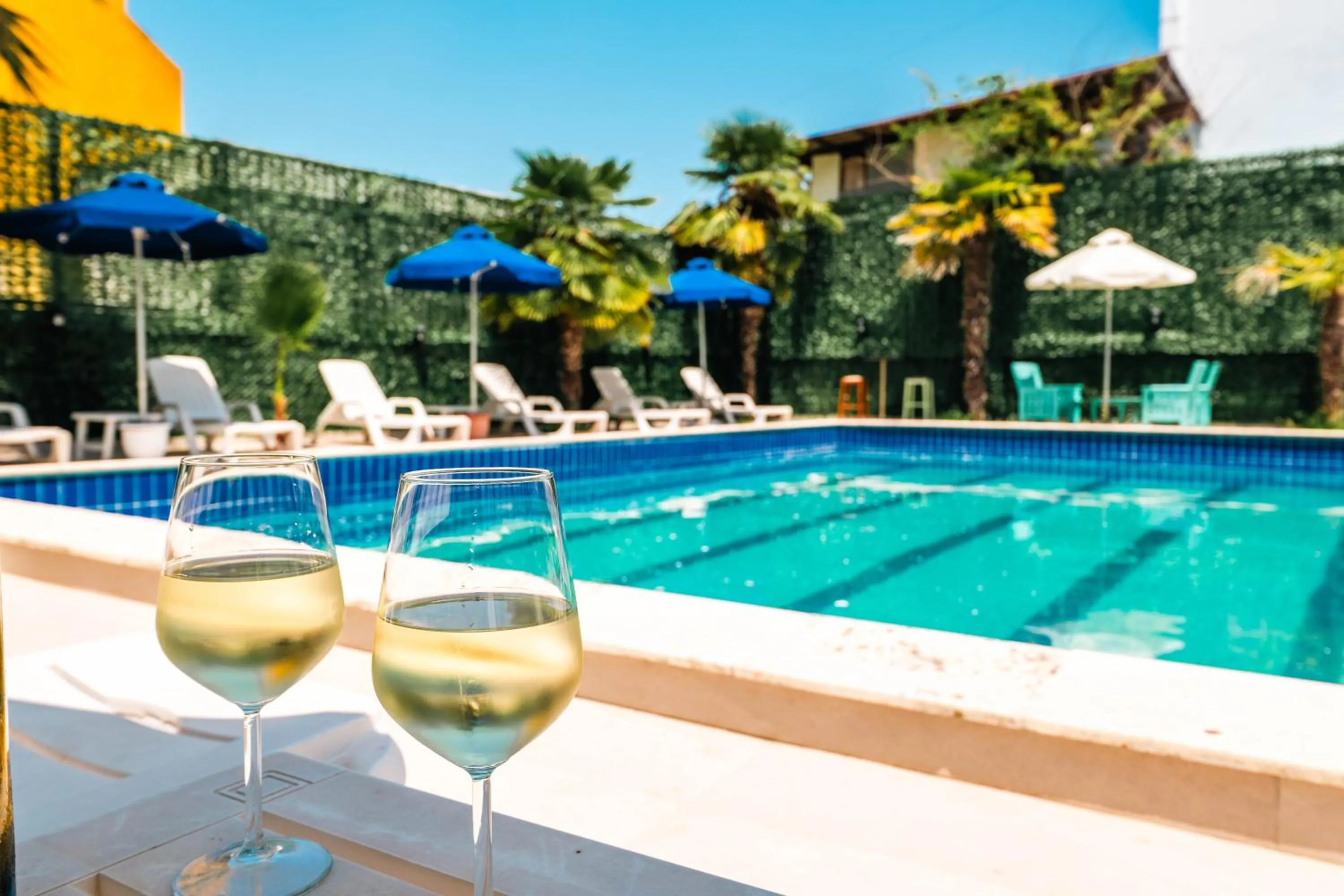 Pool view in KURTI Hotel