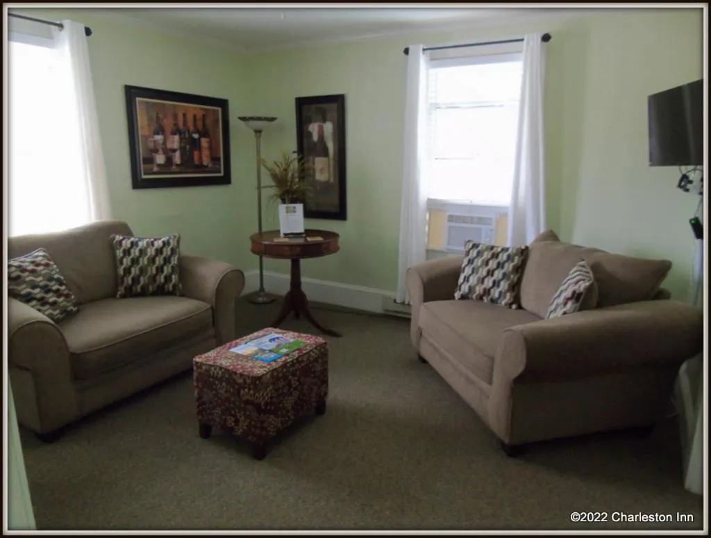 Living room in The Charleston Inn Hendersonville NC